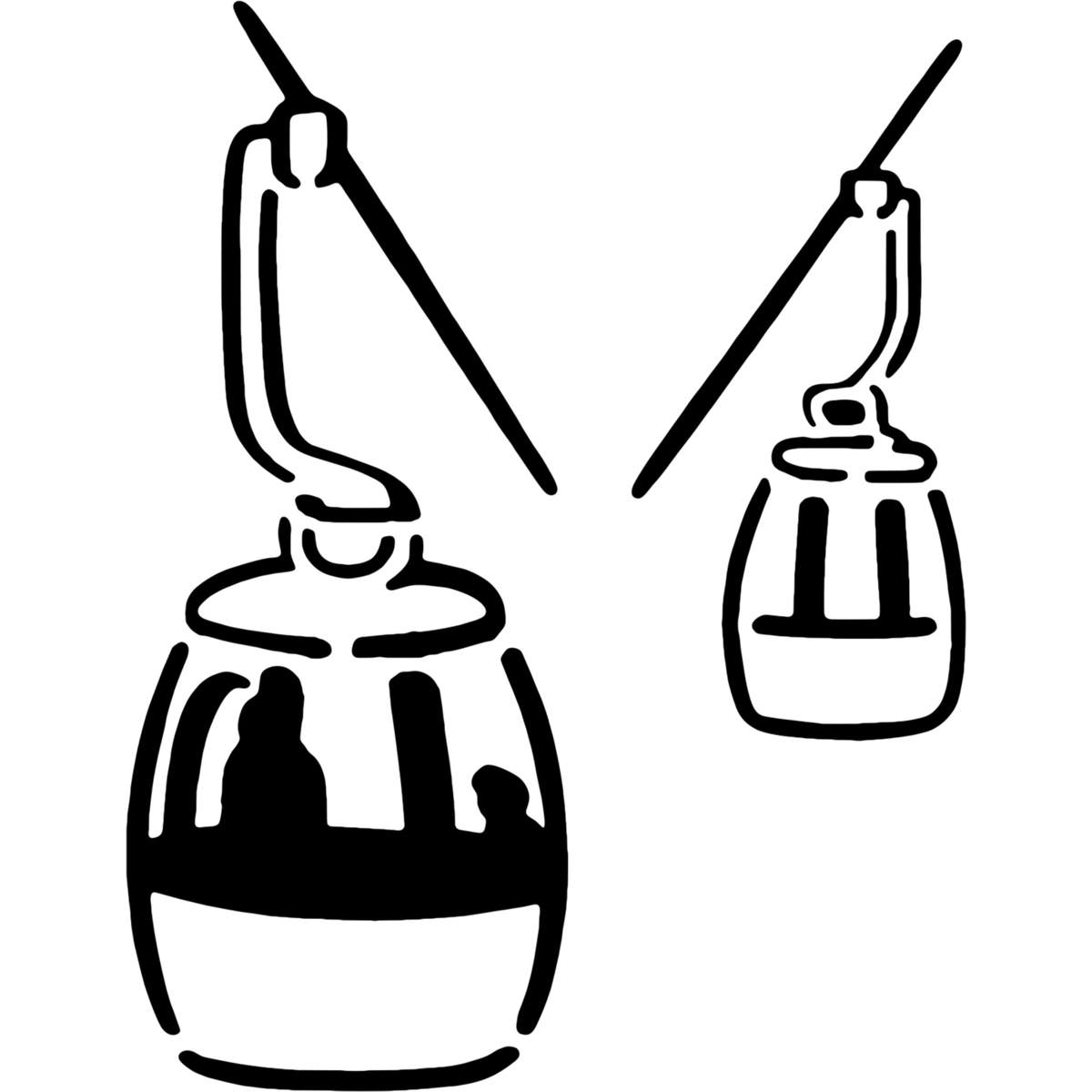 'Cable Cars' Reusable Stencils – Durable Decorative Templates for Painting and Spraying on Walls, Tiles, Wood, Fabric & Craft Projects (WS024322)