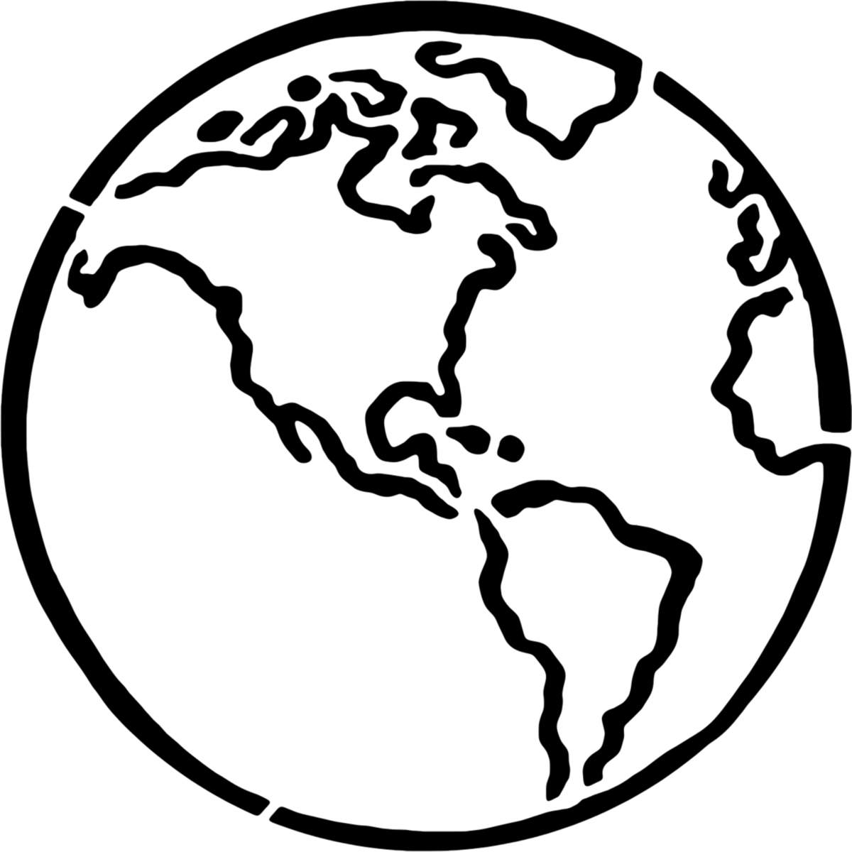 'Planet Earth' Reusable Wall Stencil - Decorative Template for Walls, Tiles, Wood, Fabric and Crafts (WS025831)