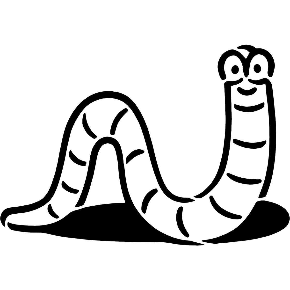 'Worm' Reusable Wall Stencil - XXL (A2) - Painting Template for Walls, Tiles, Wood, Fabric and Crafts (WS00042771)