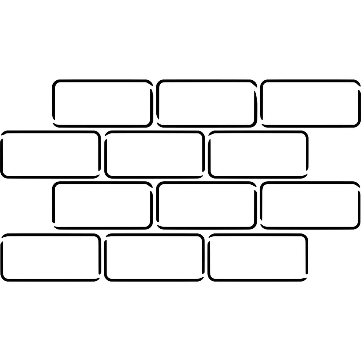 'Brick Wall' Reusable Wall Stencil - XXL (A2) - Painting Template for Walls, Tiles, Wood, Fabric and Crafts (WS00047262)