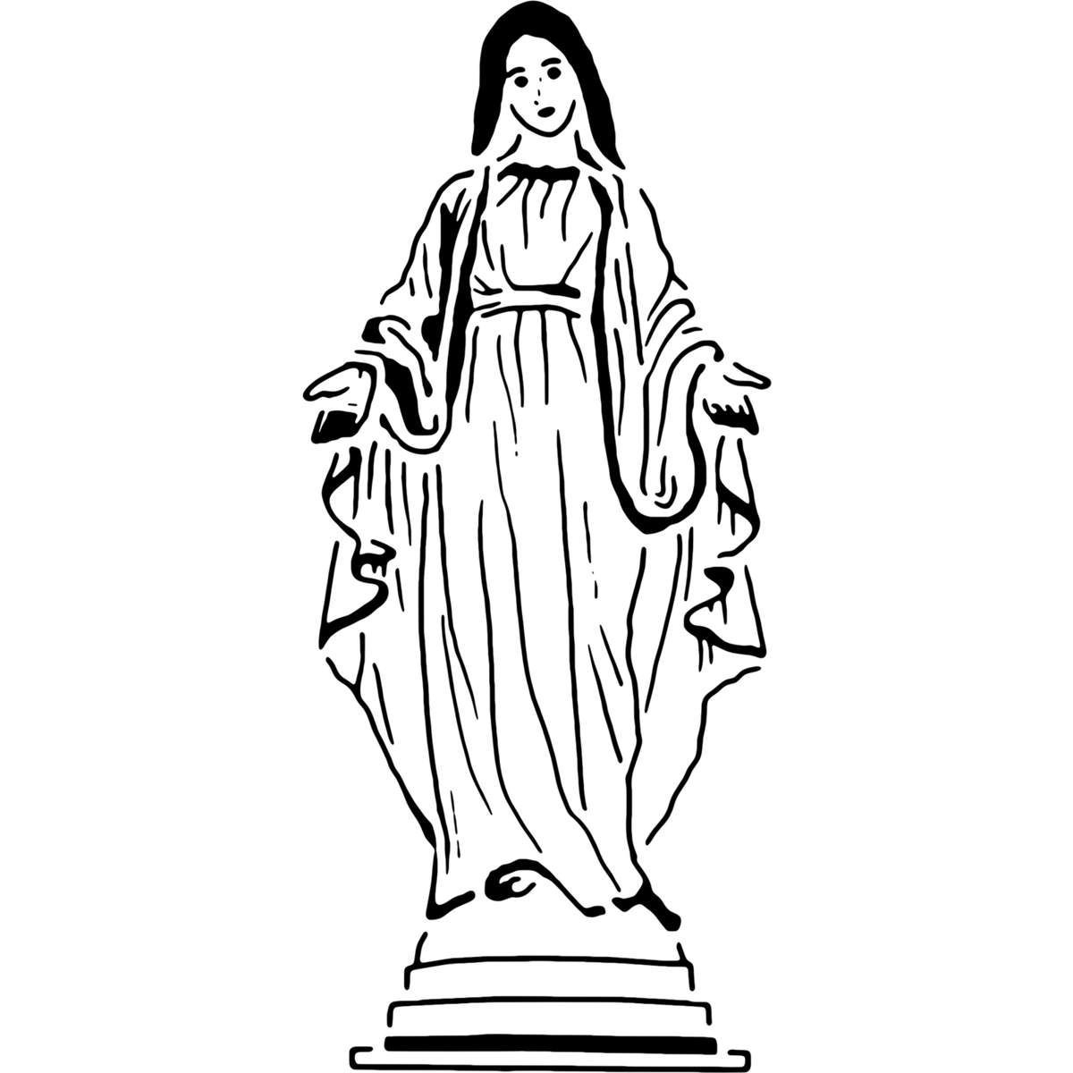 'Virgin Mary' Reusable Stencils – Durable Decorative Templates for Painting and Spraying on Walls, Tiles, Wood, Fabric & Craft Projects (WS030229)