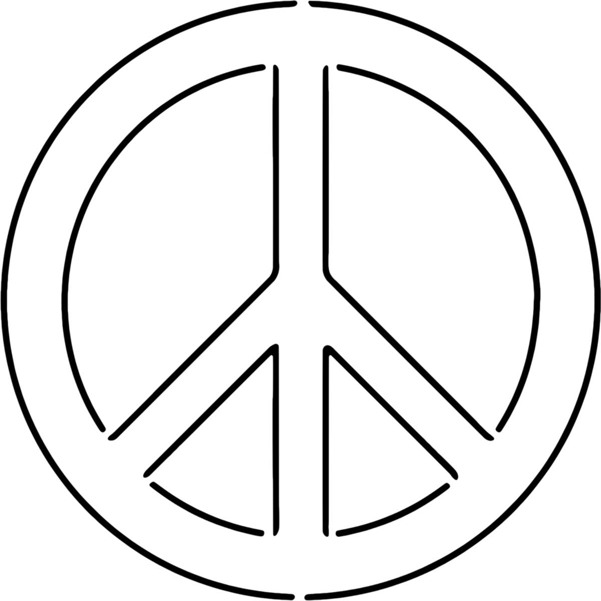 'Peace Symbol' Reusable Wall Stencil - XXL (A2) - Painting Template for Walls, Tiles, Wood, Fabric and Crafts (WS00047886)