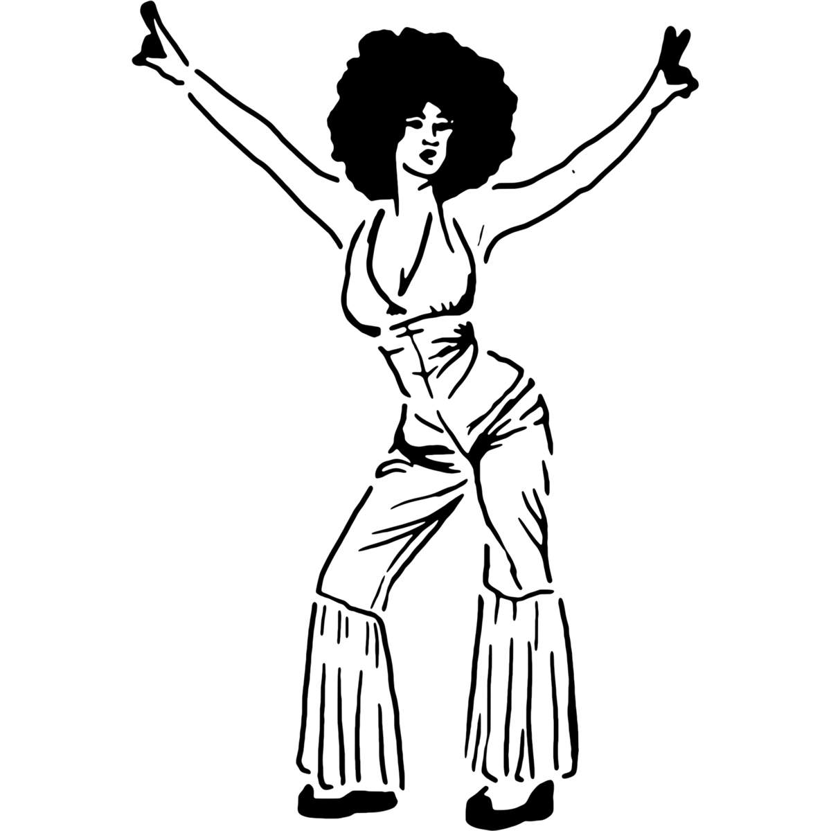 'Disco Dancer' Reusable Wall Stencil - Decorative Template for Walls, Tiles, Wood, Fabric and Crafts (WS030611)