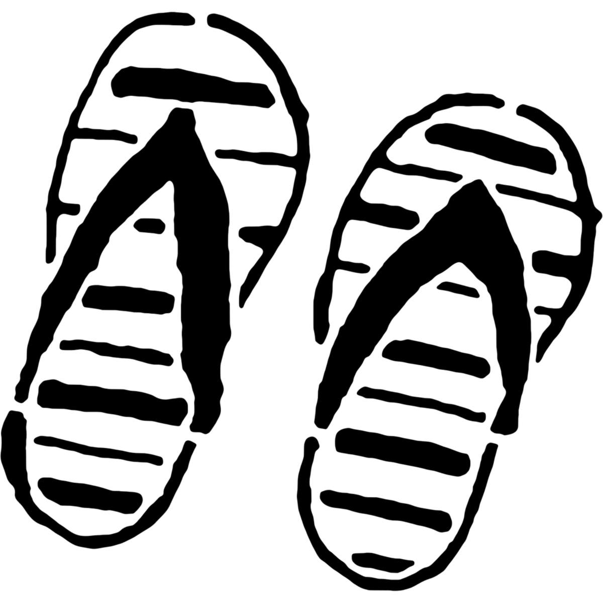 'Flip Flops' Reusable Stencils – Durable Decorative Templates for Painting and Spraying on Walls, Tiles, Wood, Fabric & Craft Projects (WS030803)