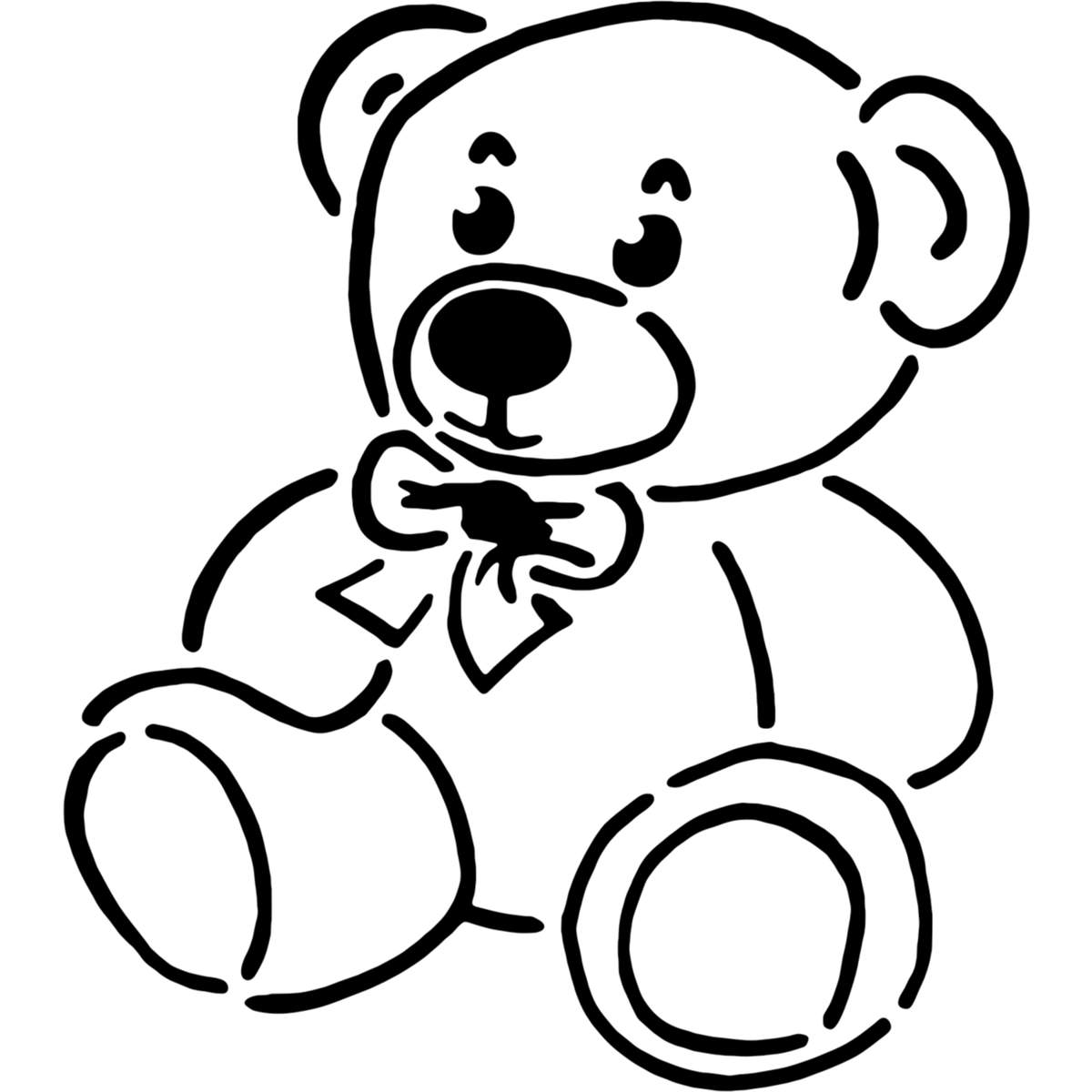 'Teddy Bear' Reusable Stencils – Durable Decorative Templates for Painting and Spraying on Walls, Tiles, Wood, Fabric & Craft Projects (WS030862)