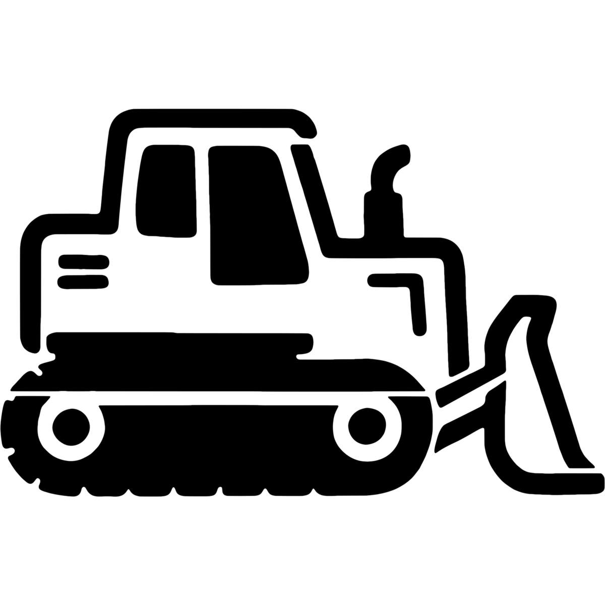 'Toy Bulldozer' Reusable Wall Stencil - Decorative Template for Walls, Tiles, Wood, Fabric and Crafts (WS057005)