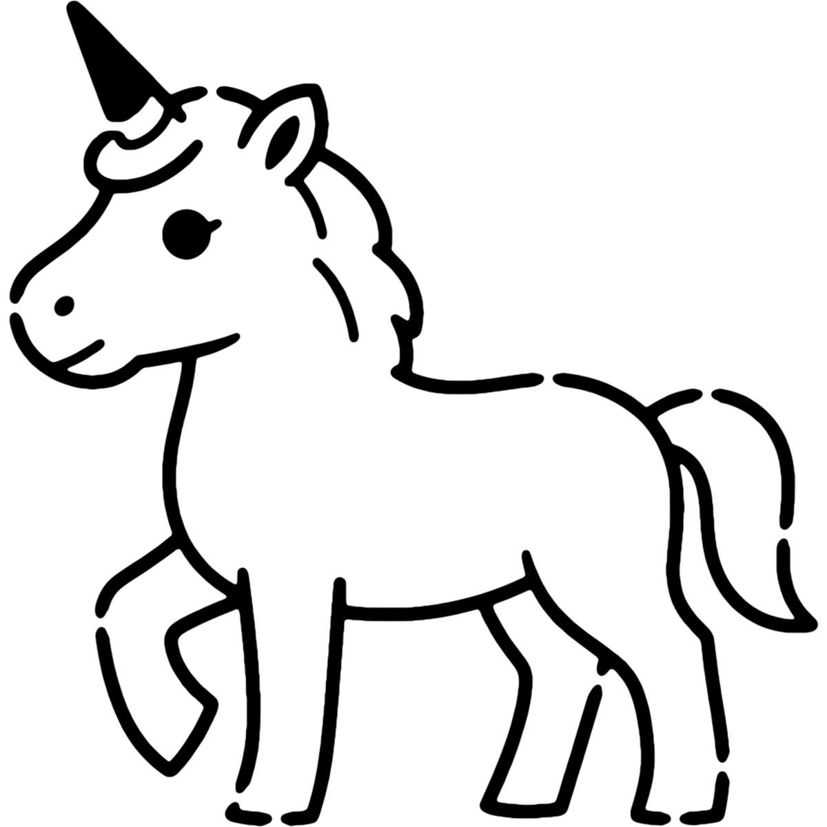 'Unicorn' Reusable Wall Stencil - Decorative Template for Walls, Tiles, Wood, Fabric and Crafts (WS060196)