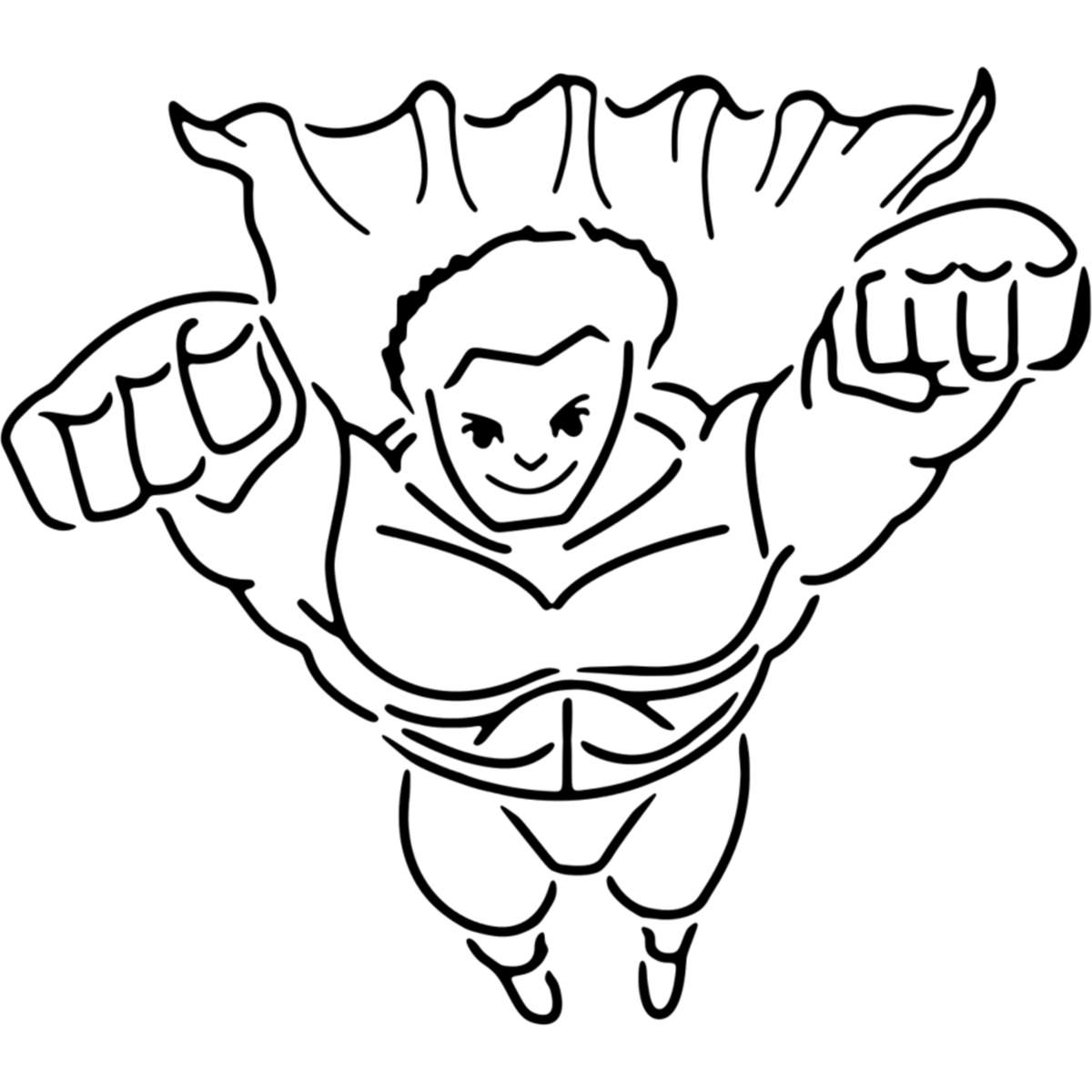 'Superhero In Flight' Reusable Wall Stencil - XL (A3) - Painting Template for Walls, Tiles, Wood, Fabric and Crafts (WS00006933)