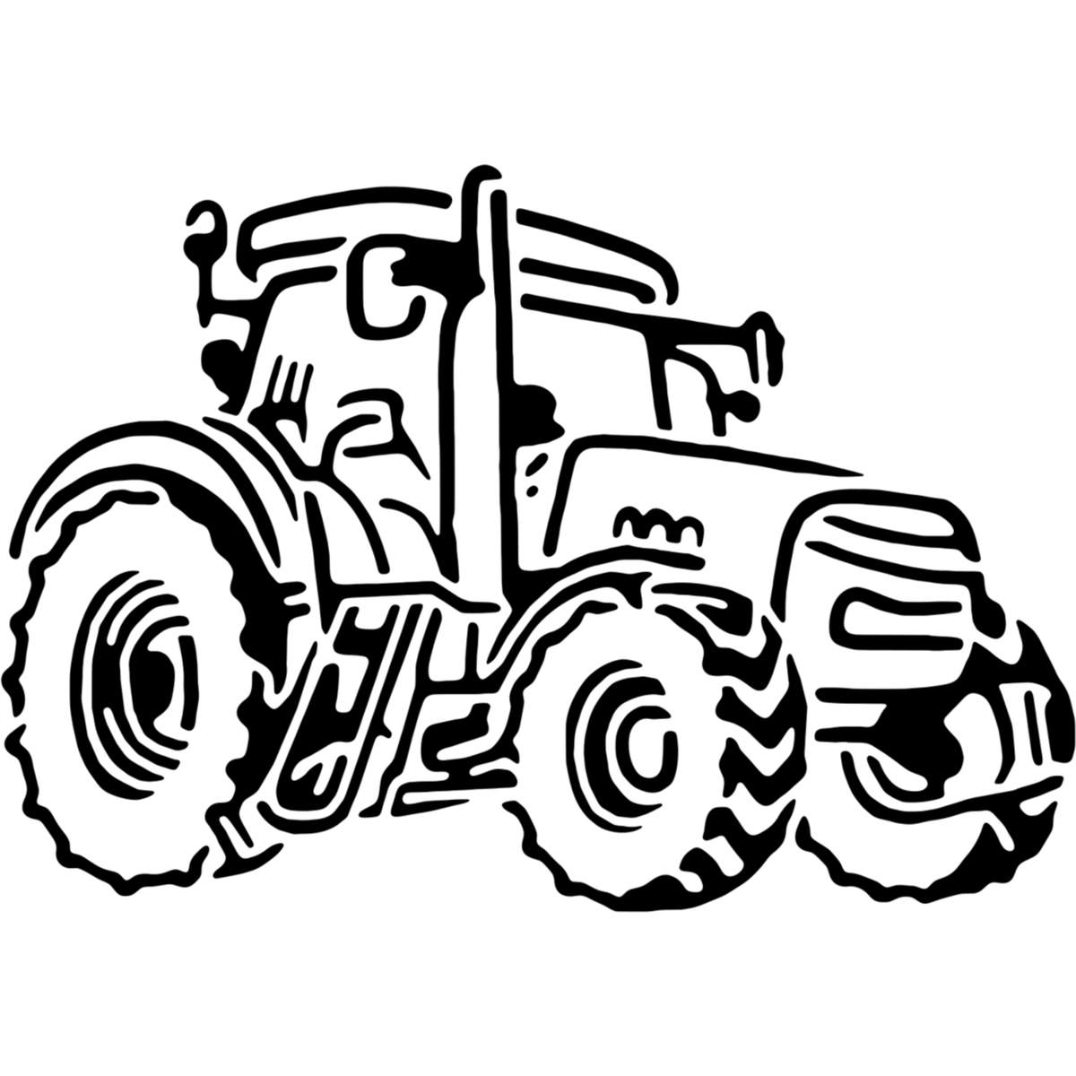 'Farm Tractor' Reusable Wall Stencil - XL (A3) - Rural Farming Vehicle Outline Bold - Painting Template for Walls, Tiles, Wood, Fabric and Crafts (WS00029866)