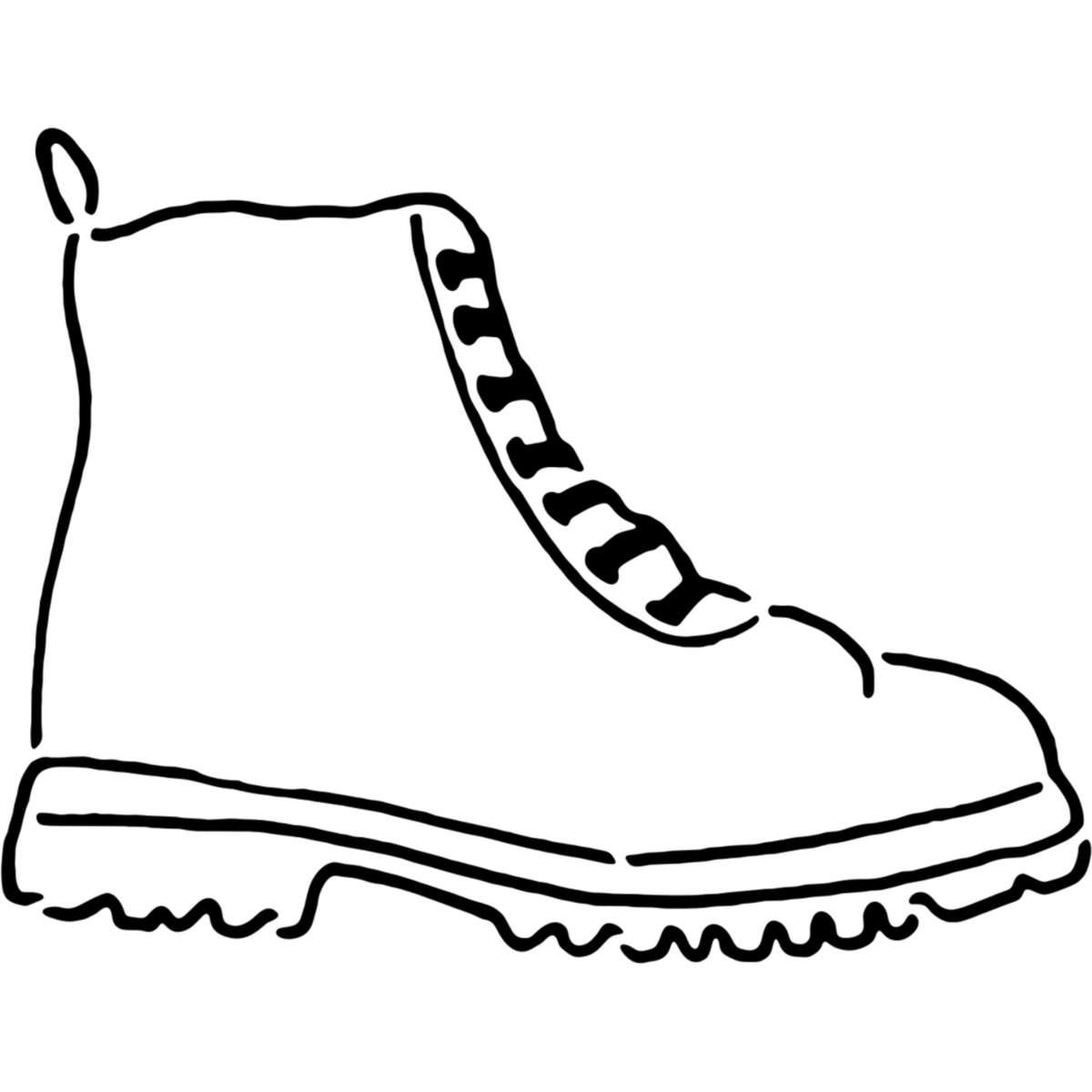 'Work Boot' Reusable Wall Stencil - XL (A3) - Painting Template for Walls, Tiles, Wood, Fabric and Crafts (WS00037974)