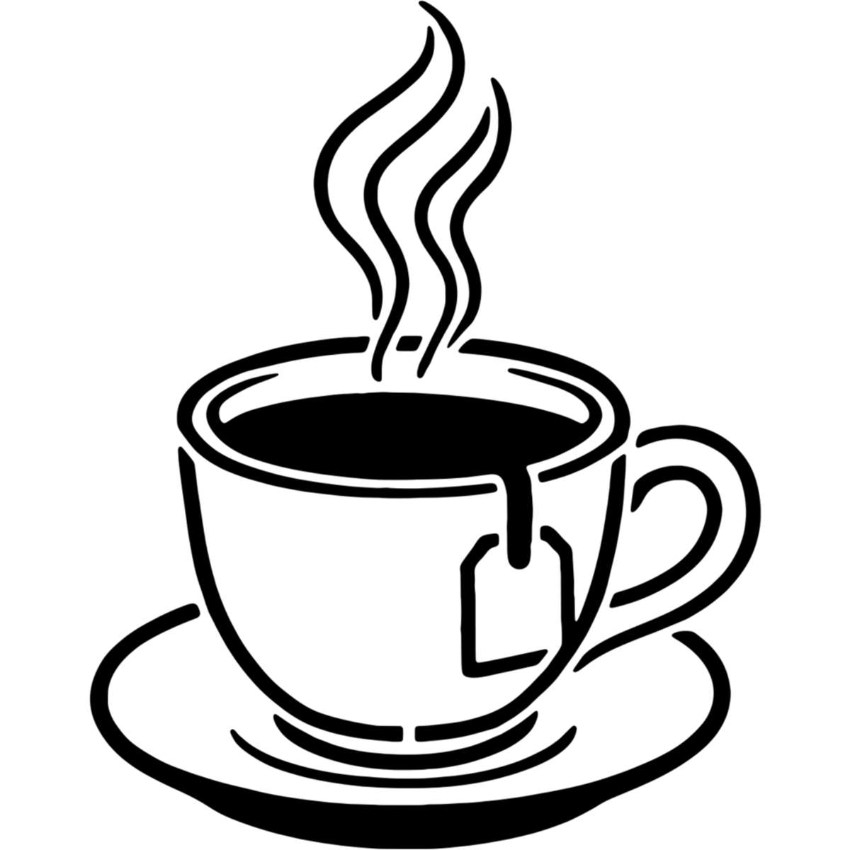 'Hot Cup of Tea' Reusable Wall Stencil - XL (A3) - Painting Template for Walls, Tiles, Wood, Fabric and Crafts (WS00081115)