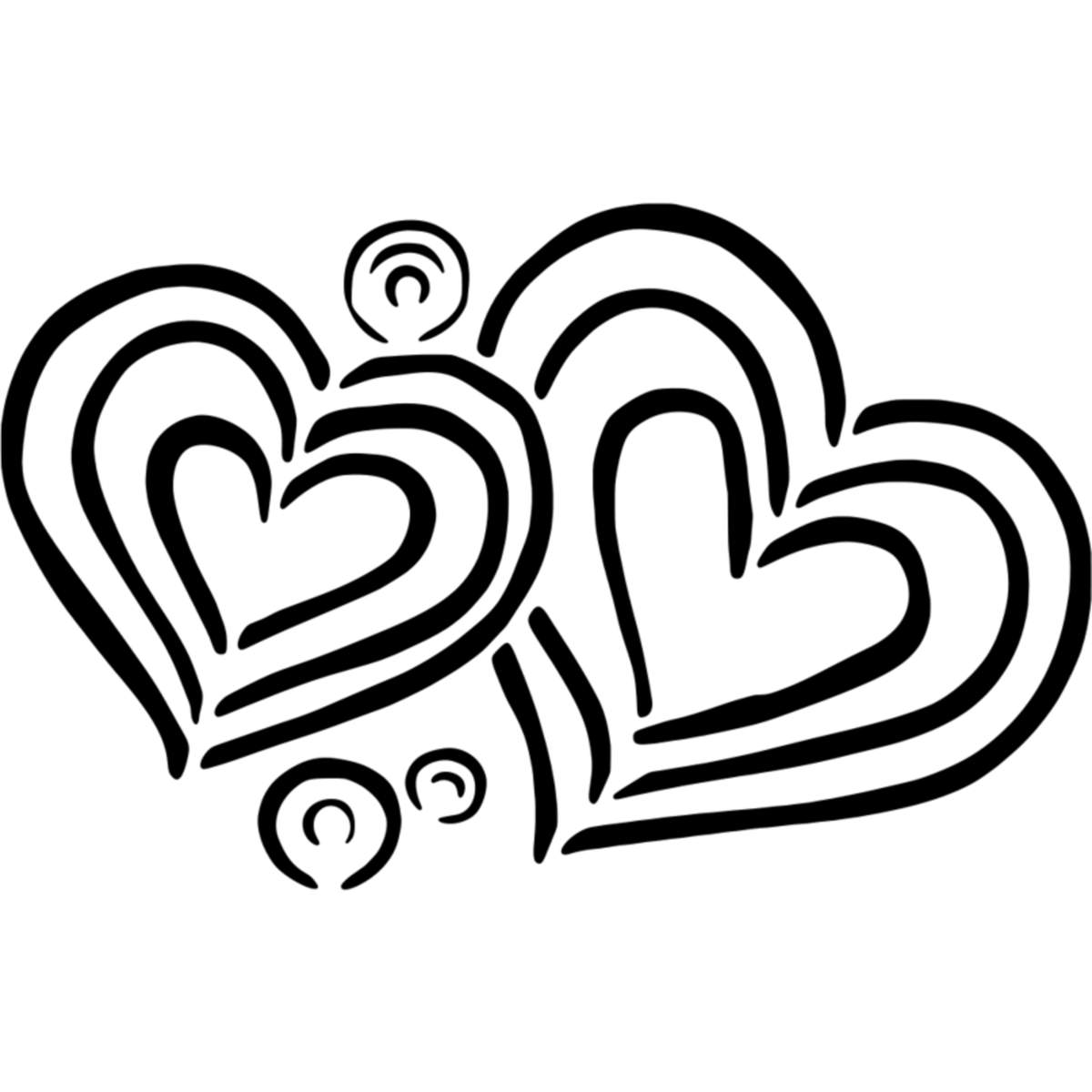 'Hearts' Reusable Stencil – Durable Decorative Template for Painting and Spraying on Walls, Tiles, Wood, Fabric & Craft Projects - L (A4) (WS00000937)