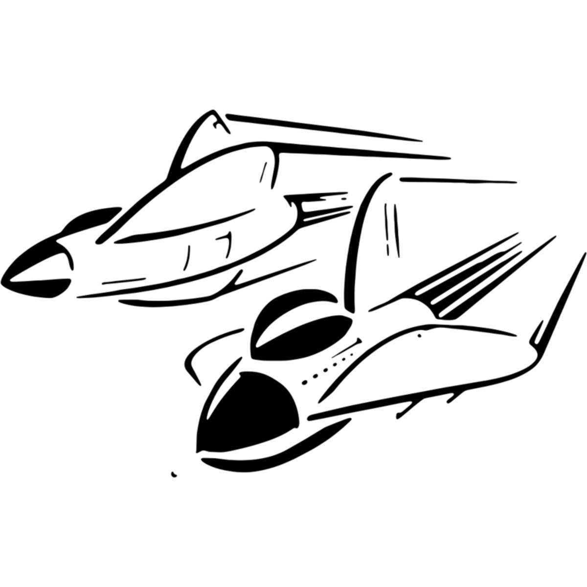 'Jet Fighters' Reusable Stencil – Durable Decorative Template for Painting and Spraying on Walls, Tiles, Wood, Fabric & Craft Projects - L (A4) (WS00004451)