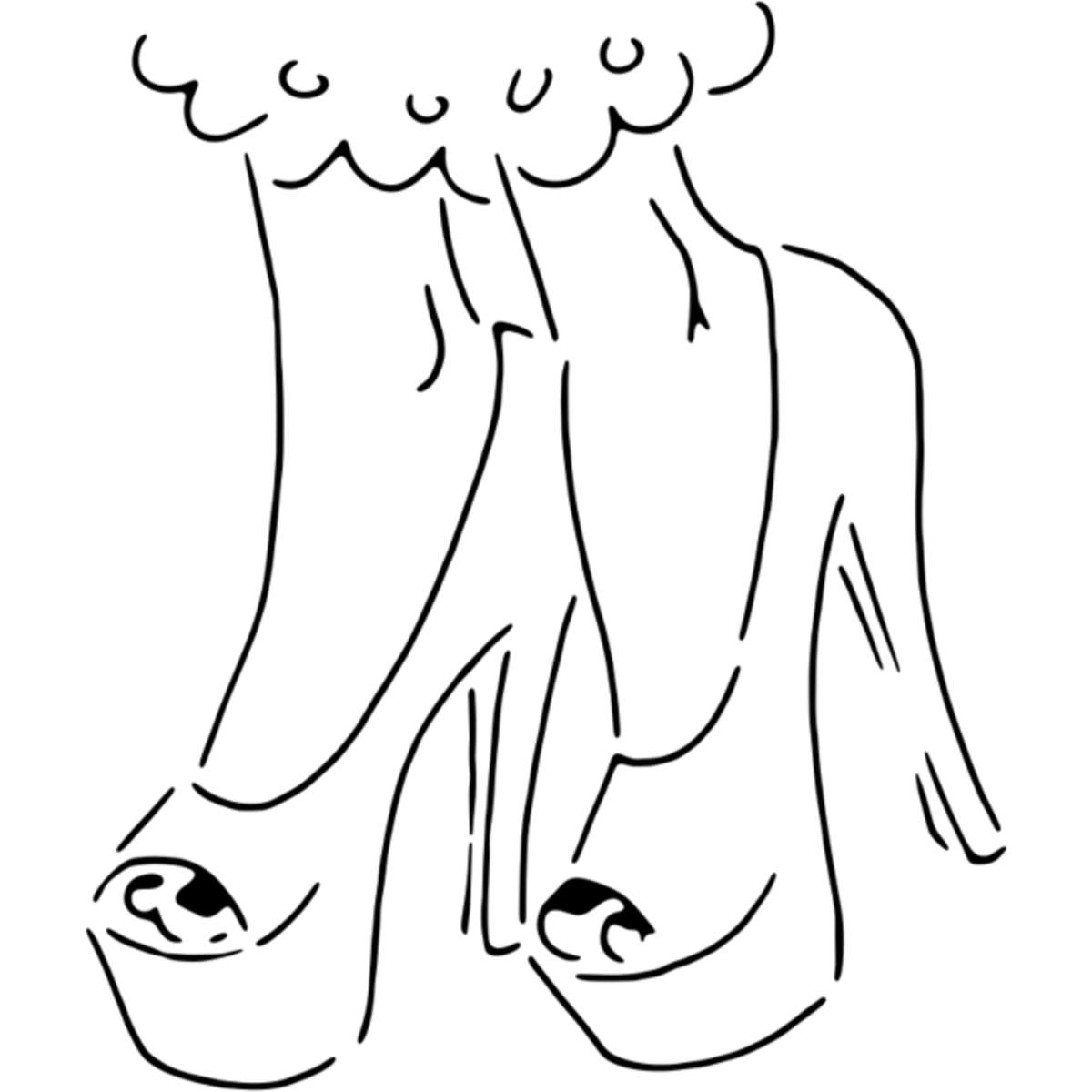 'Ladies Shoes' Reusable Stencil – Durable Decorative Template for Painting and Spraying on Walls, Tiles, Wood, Fabric & Craft Projects - L (A4) (WS00006691)