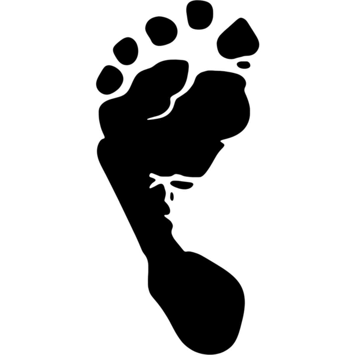 'Left Footprint' Reusable Stencil – Durable Decorative Template for Painting and Spraying on Walls, Tiles, Wood, Fabric & Craft Projects - L (A4) (WS00010021)
