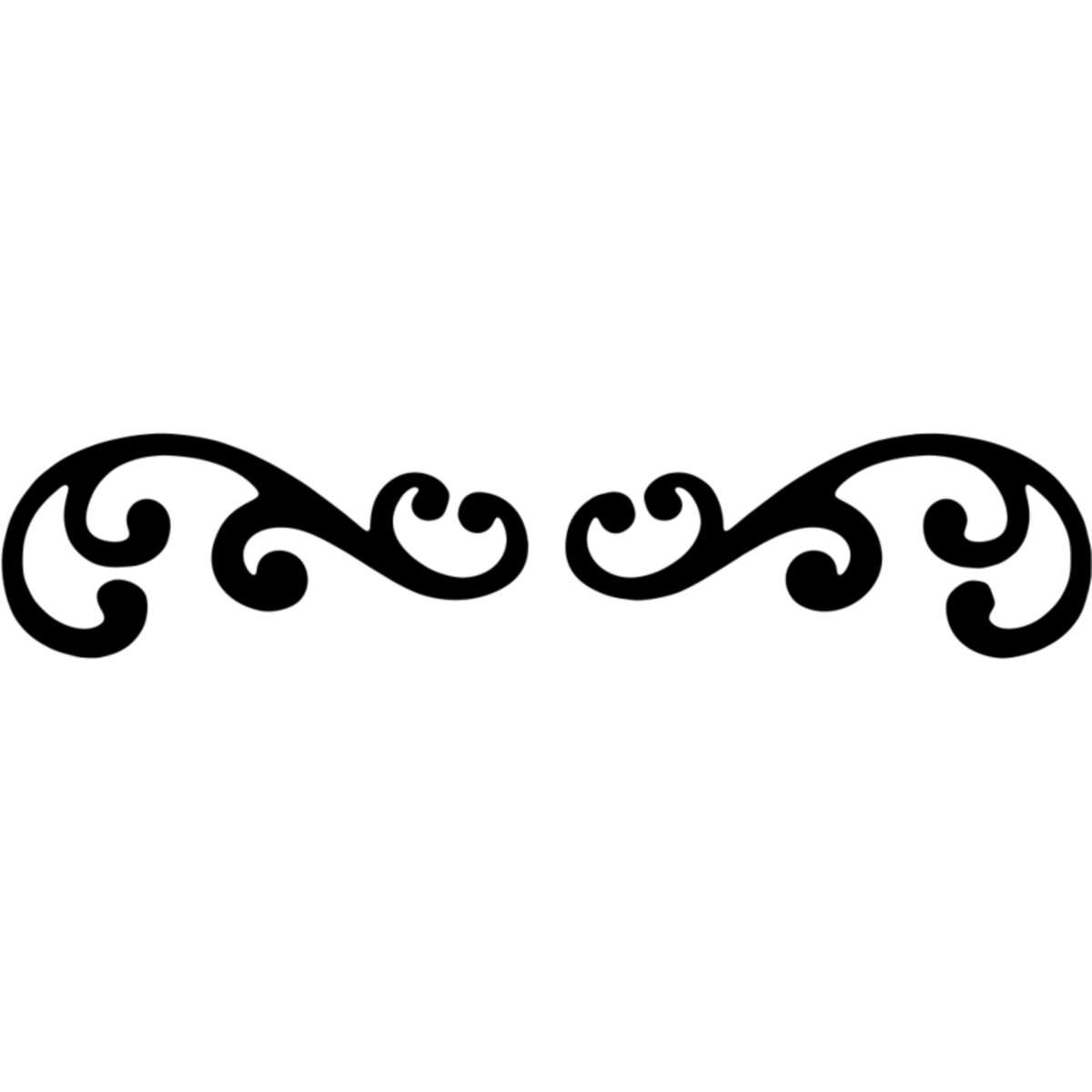 'Decorative Swirls' Reusable Stencil – Durable Decorative Template for Painting and Spraying on Walls, Tiles, Wood, Fabric & Craft Projects - L (A4) (WS00021491)