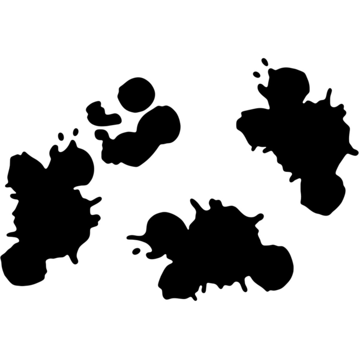 'Paint Splats' Reusable Stencil – Durable Decorative Template for Painting and Spraying on Walls, Tiles, Wood, Fabric & Craft Projects - L (A4) (WS00023295)