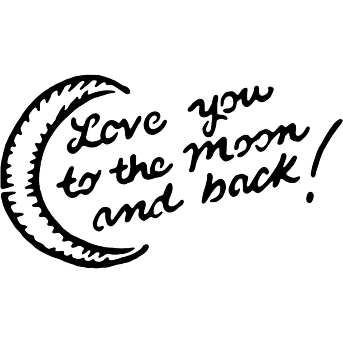 'To The Moon And Back' Reusable Stencil – Durable Decorative Template for Painting and Spraying on Walls, Tiles, Wood, Fabric & Craft Projects - L (A4) (WS00026211)