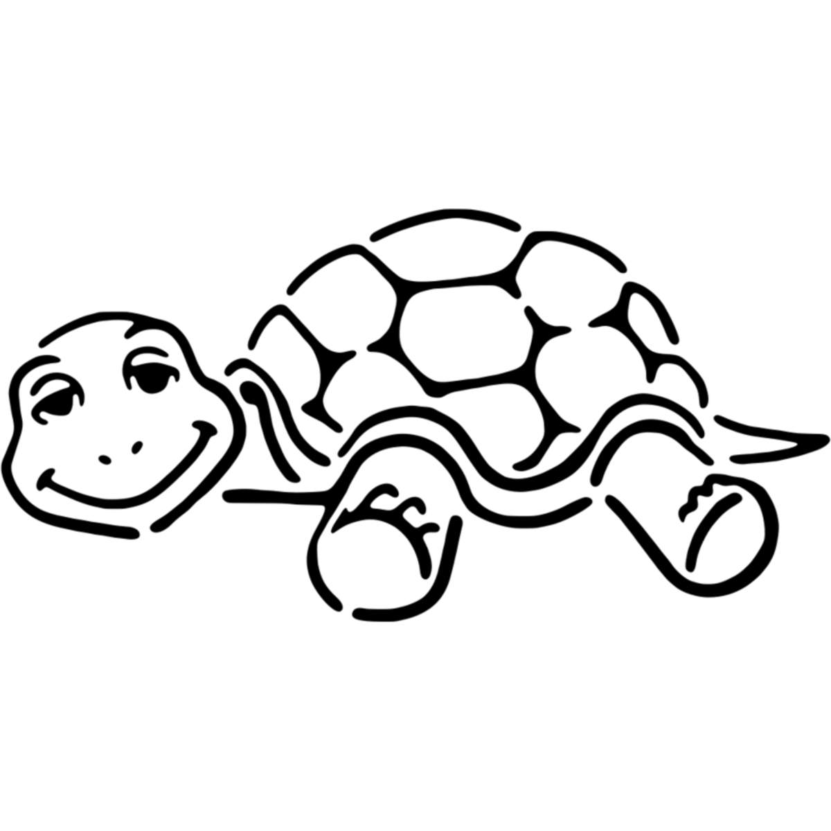 'Chilled Turtle' Reusable Stencil – Durable Decorative Template for Painting and Spraying on Walls, Tiles, Wood, Fabric & Craft Projects - L (A4) (WS00041789)
