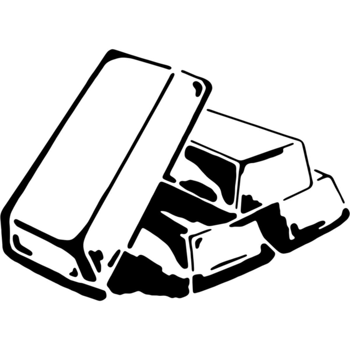 'Gold Bars' Reusable Stencil – Durable Decorative Template for Painting and Spraying on Walls, Tiles, Wood, Fabric & Craft Projects - L (A4) (WS00048524)