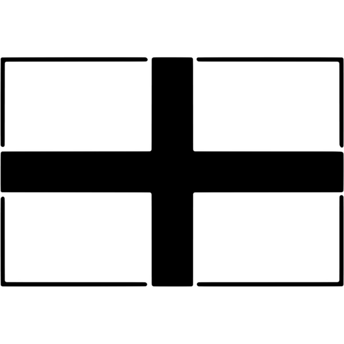'St. George Flag' Reusable Wall Stencil - L (A4) - Painting Template for Walls, Tiles, Wood, Fabric and Crafts (WS00050466)