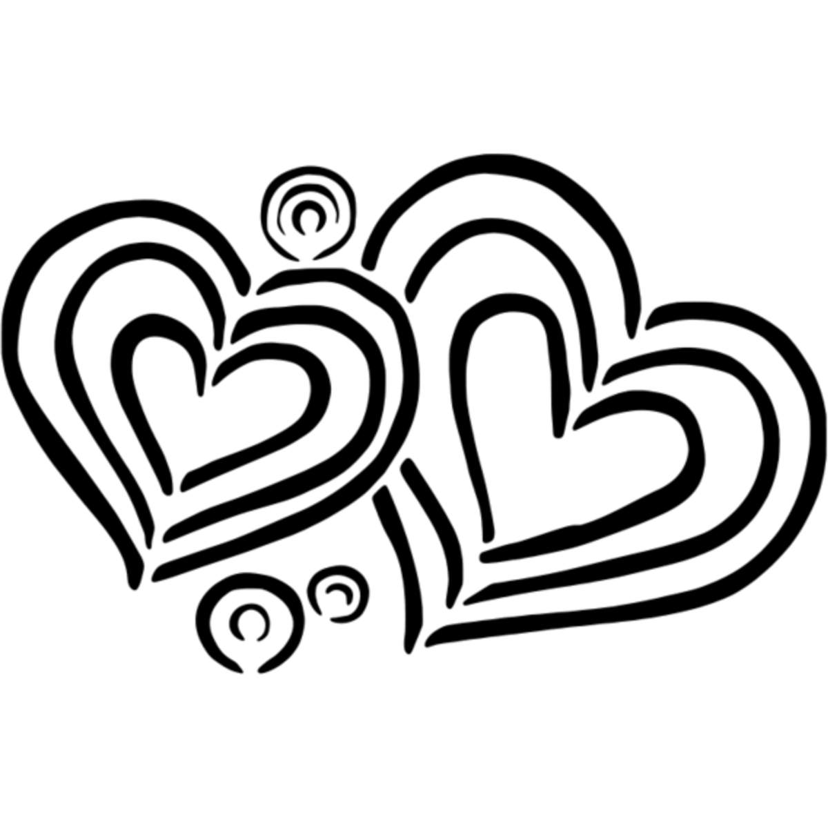 'Hearts' Reusable Stencil – Durable Decorative Template for Painting and Spraying on Walls, Tiles, Wood, Fabric & Craft Projects - M (A5) (WS00000938)