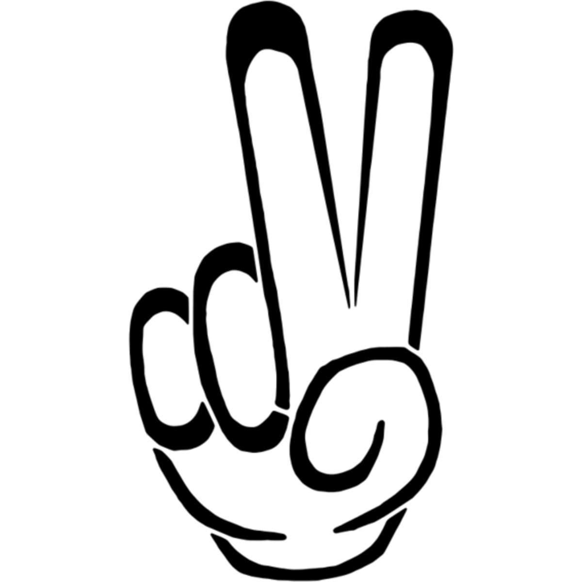 'Peace Sign' Reusable Wall Stencil - M (A5) - Painting Template for Walls, Tiles, Wood, Fabric and Crafts (WS00002152)