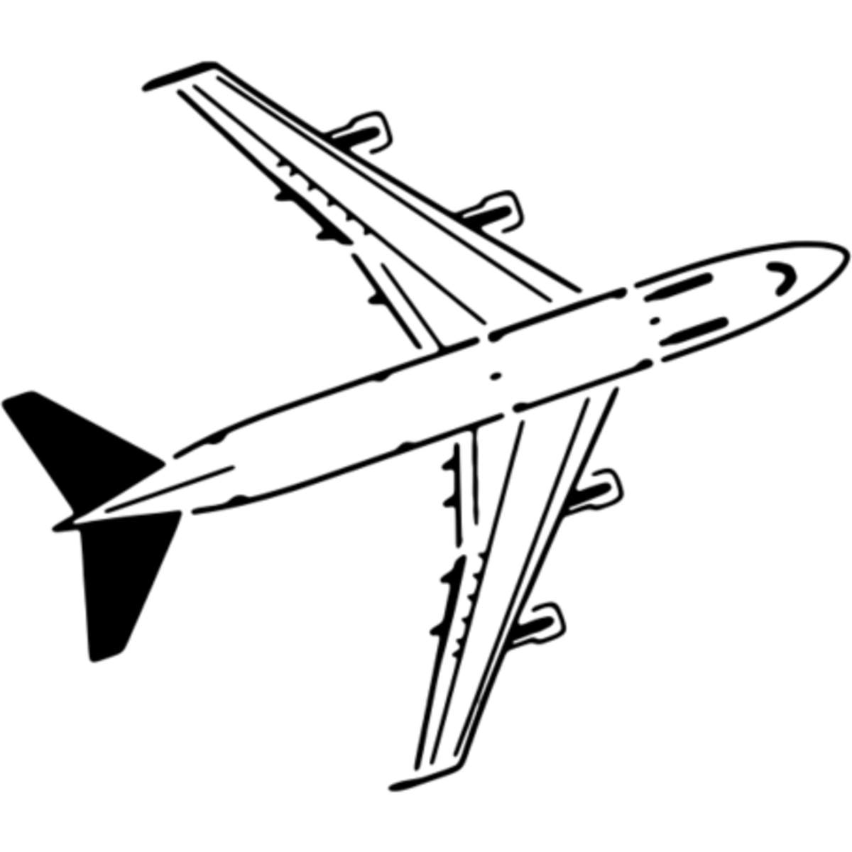 'Jumbo Jet' Reusable Stencil – Durable Decorative Template for Painting and Spraying on Walls, Tiles, Wood, Fabric & Craft Projects - M (A5) (WS00002162)