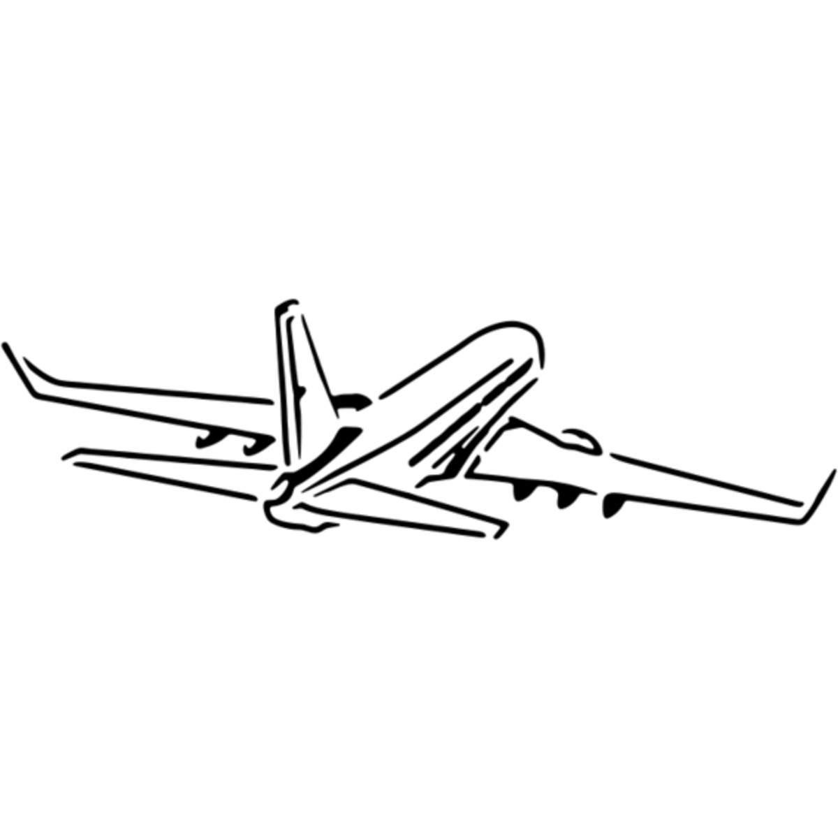 'Jumbo Jet' Reusable Stencil – Durable Decorative Template for Painting and Spraying on Walls, Tiles, Wood, Fabric & Craft Projects - M (A5) (WS00003170)