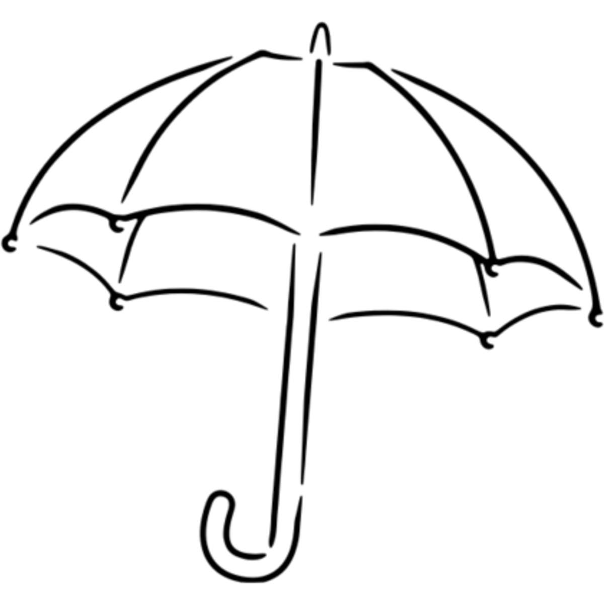 'Umbrella' Reusable Stencil – Durable Decorative Template for Painting and Spraying on Walls, Tiles, Wood, Fabric & Craft Projects - M (A5) (WS00004944)