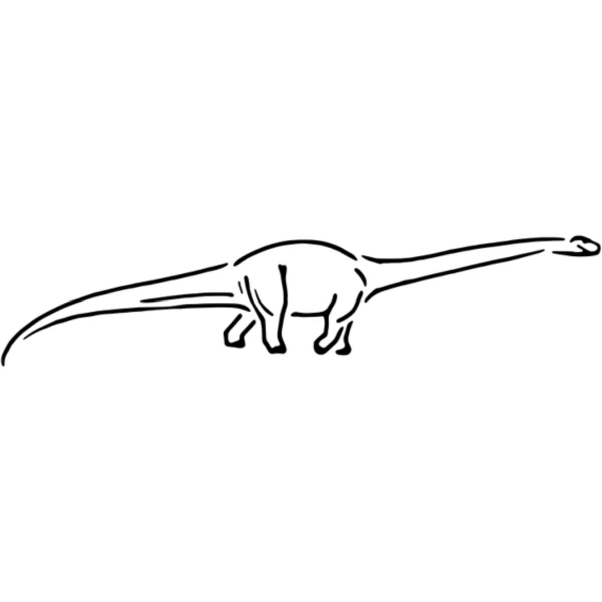 'Diplodocus Dinosaur' Reusable Stencil – Durable Decorative Template for Painting and Spraying on Walls, Tiles, Wood, Fabric & Craft Projects - M (A5) (WS00009926)