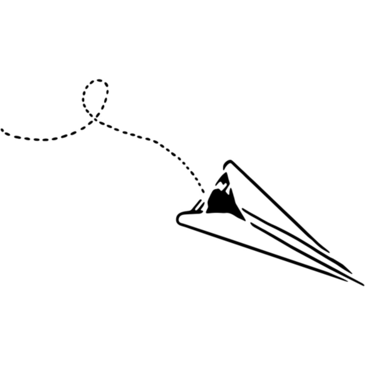 'Paper Airplane' Reusable Stencil – Durable Decorative Template for Painting and Spraying on Walls, Tiles, Wood, Fabric & Craft Projects - M (A5) (WS00011414)