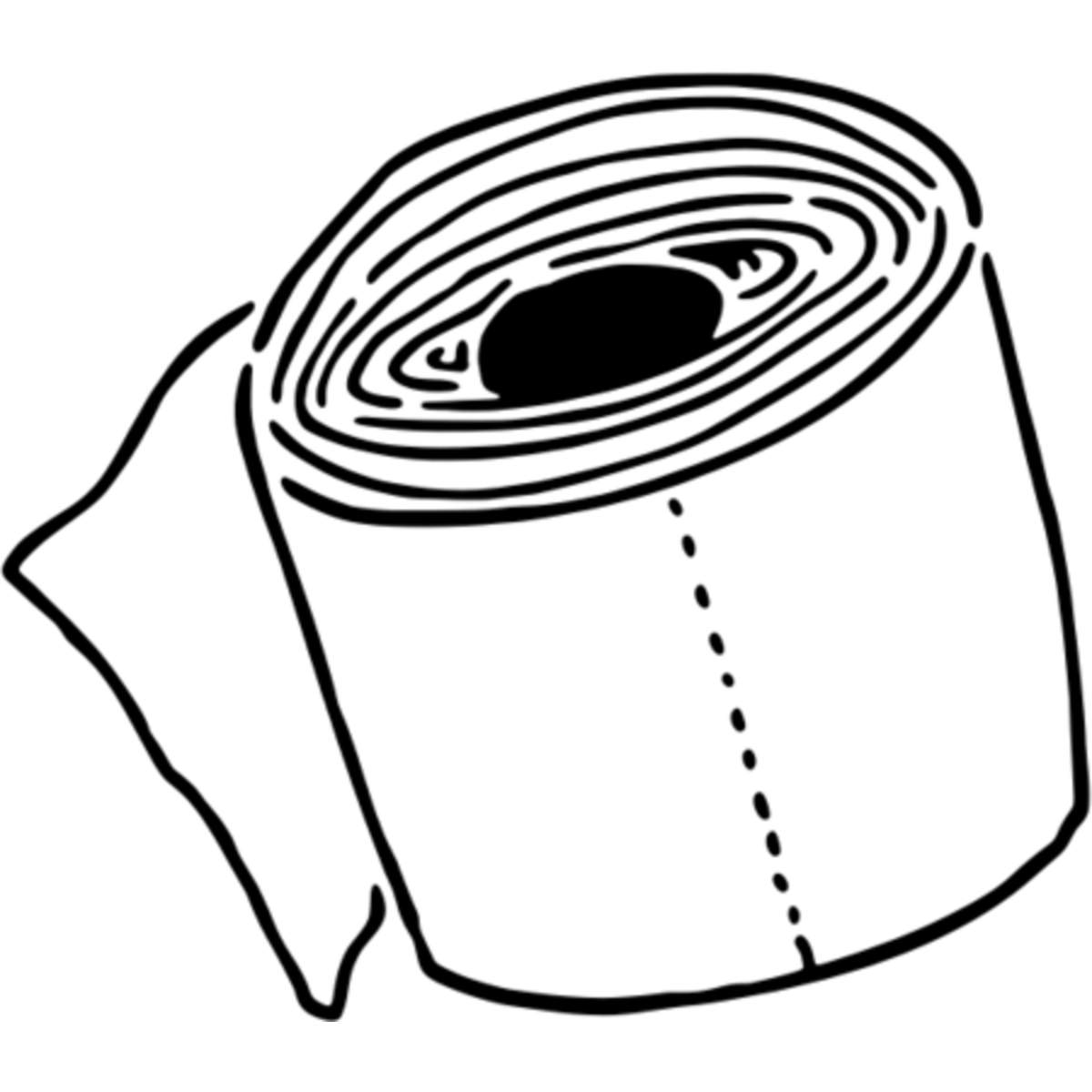 'Toilet Paper' Reusable Stencil – Durable Decorative Template for Painting and Spraying on Walls, Tiles, Wood, Fabric & Craft Projects - M (A5) (WS00014912)