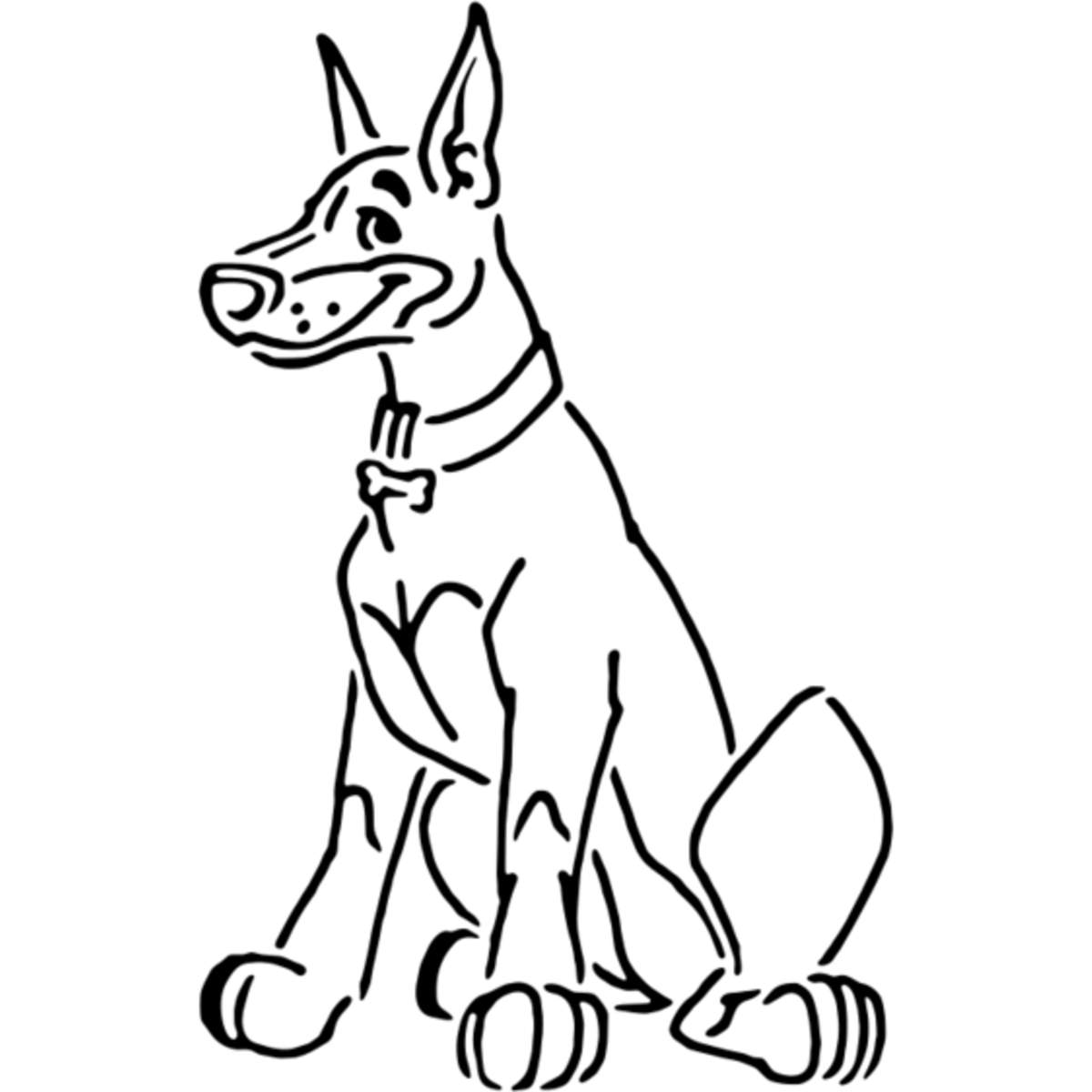 'Doberman Dog' Reusable Stencil – Durable Decorative Template for Painting and Spraying on Walls, Tiles, Wood, Fabric & Craft Projects - M (A5) (WS00020984)