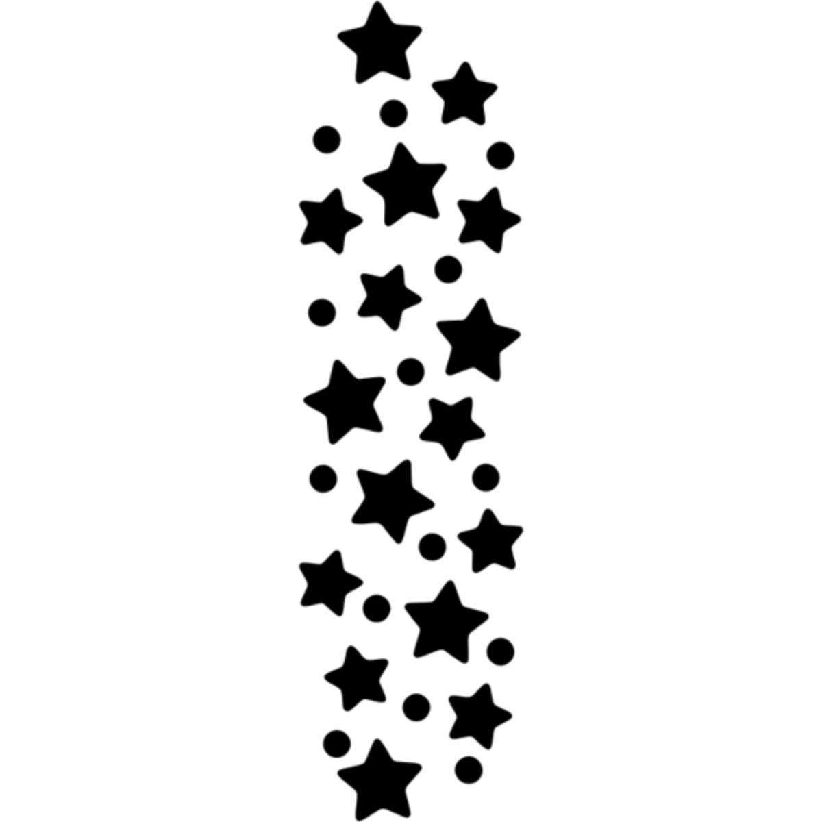'Star Border' Reusable Stencil – Durable Decorative Template for Painting and Spraying on Walls, Tiles, Wood, Fabric & Craft Projects - M (A5) (WS00021892)