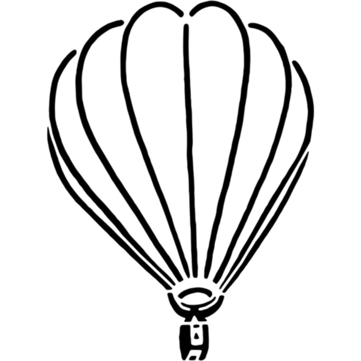 'Hot Air Balloon' Reusable Stencil – Durable Decorative Template for Painting and Spraying on Walls, Tiles, Wood, Fabric & Craft Projects - M (A5) (WS00026040)