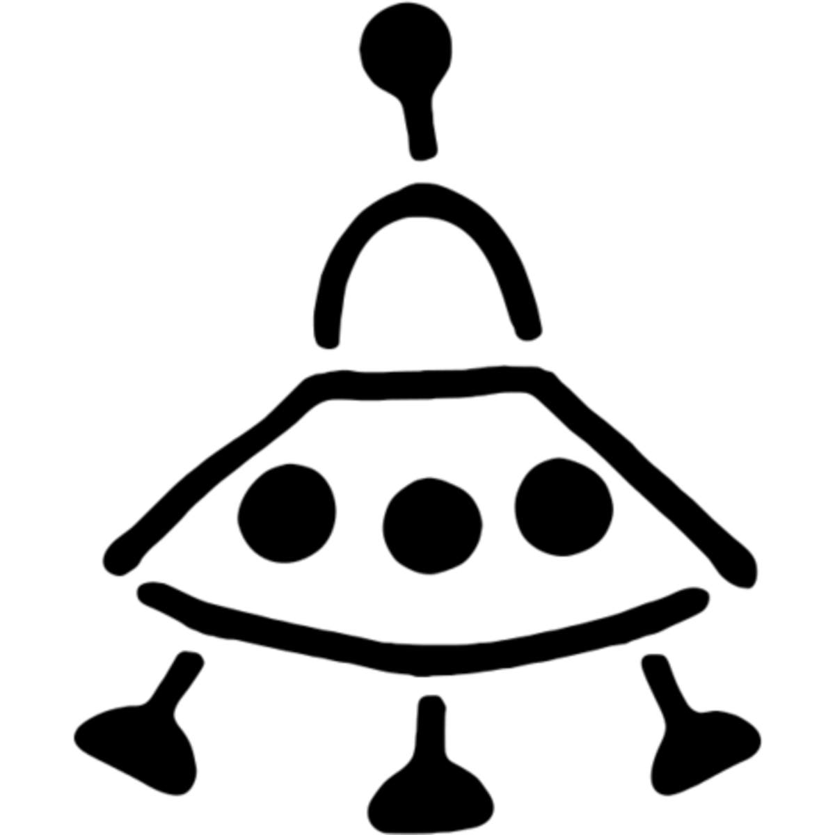 'Alien Spaceship' Reusable Stencil – Durable Decorative Template for Painting and Spraying on Walls, Tiles, Wood, Fabric & Craft Projects - M (A5) (WS00028648)