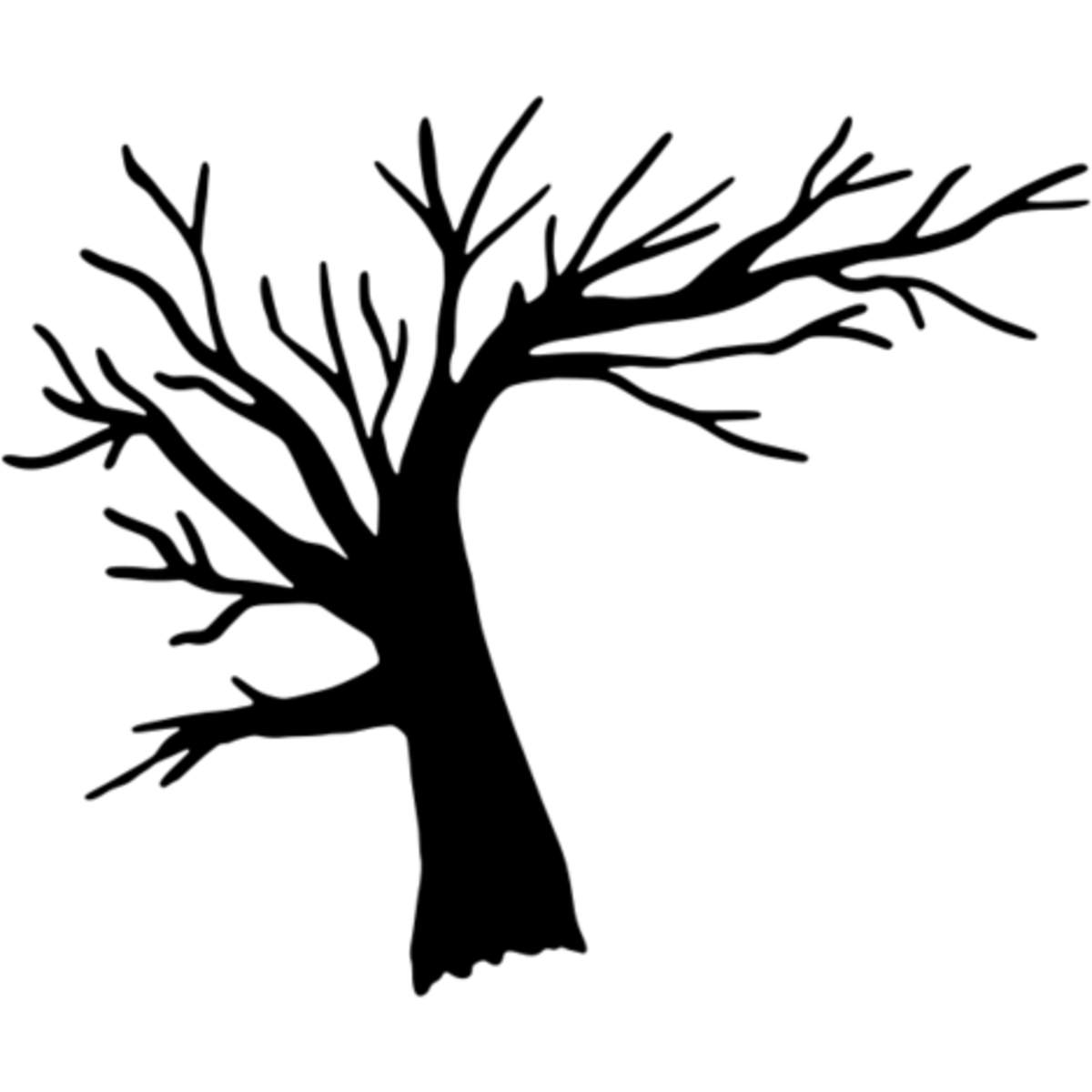 'Winter Tree' Reusable Stencil – Durable Decorative Template for Painting and Spraying on Walls, Tiles, Wood, Fabric & Craft Projects - M (A5) (WS00029016)