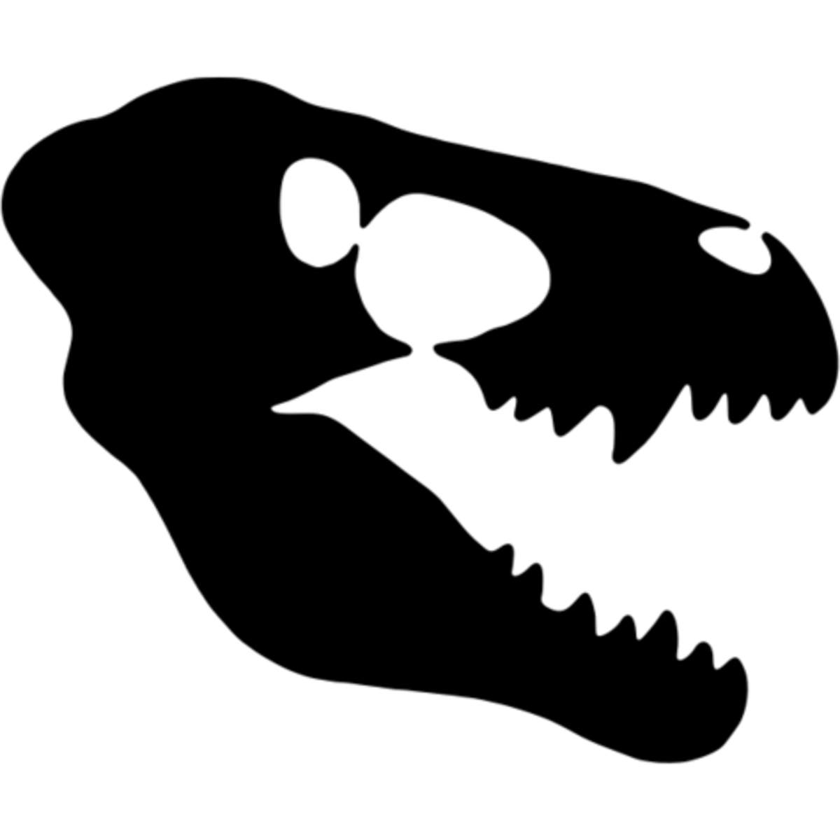 'Dinosaur Skull' Reusable Stencil – Durable Decorative Template for Painting and Spraying on Walls, Tiles, Wood, Fabric & Craft Projects - M (A5) (WS00030476)