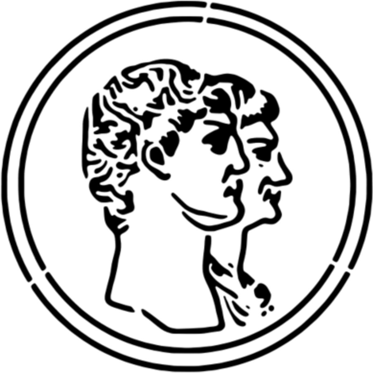 'Roman Coin' Reusable Wall Stencil - M (A5) - Painting Template for Walls, Tiles, Wood, Fabric and Crafts (WS00031504)