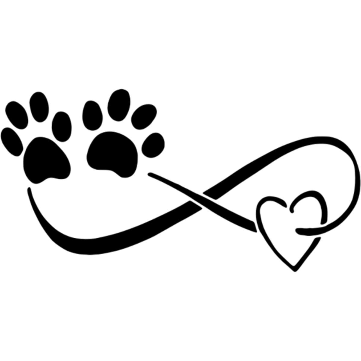 'Infinity Paws' Reusable Stencil – Durable Decorative Template for Painting and Spraying on Walls, Tiles, Wood, Fabric & Craft Projects - M (A5) (WS00032960)