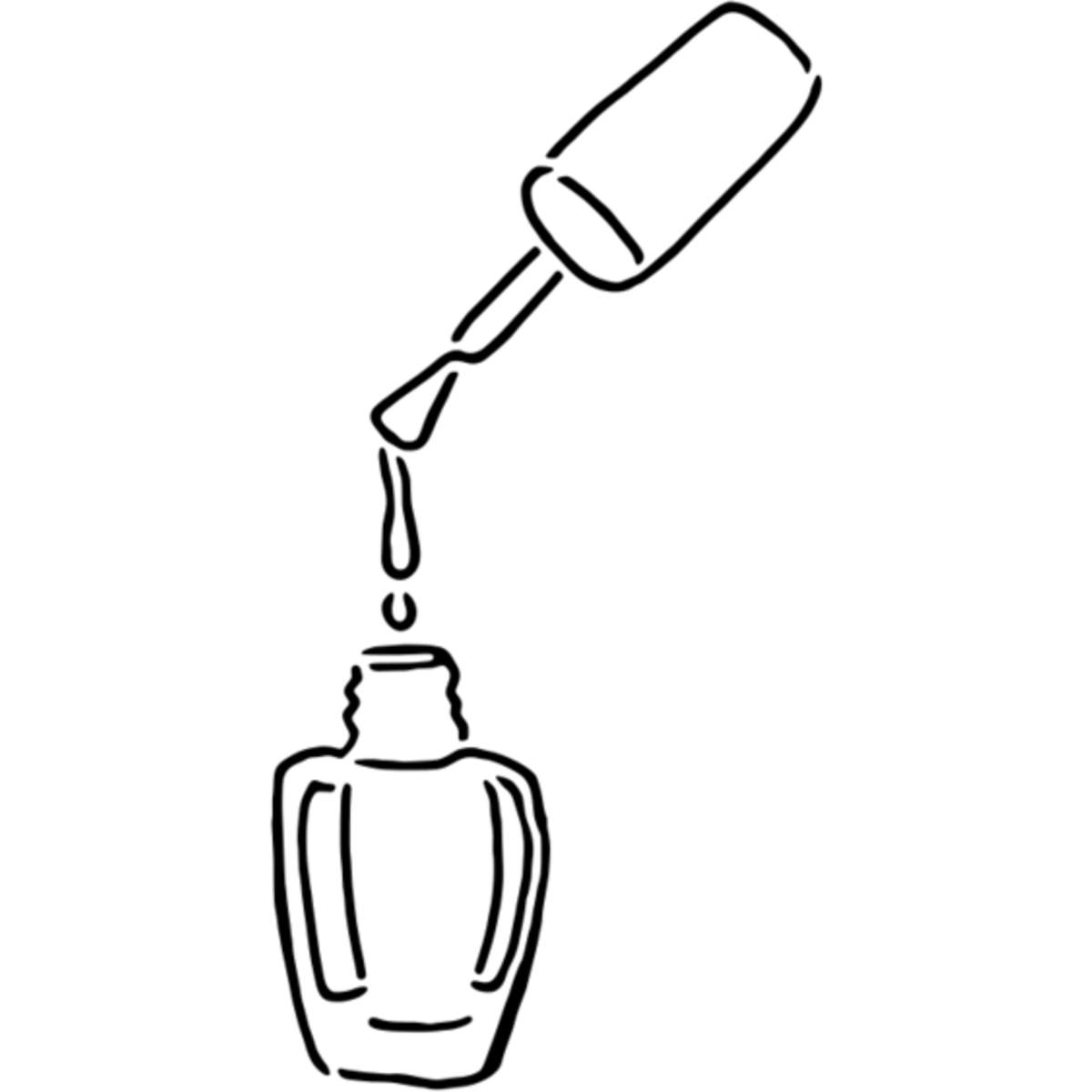 'Nail Varnish' Reusable Stencil – Durable Decorative Template for Painting and Spraying on Walls, Tiles, Wood, Fabric & Craft Projects - M (A5) (WS00036408)