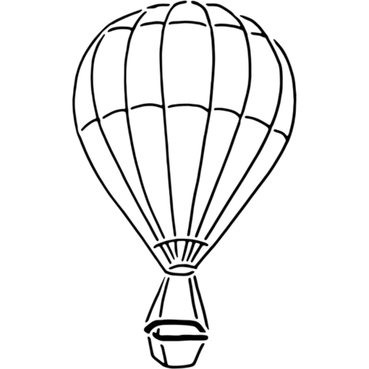 'Hot Air Balloon' Reusable Stencil – Durable Decorative Template for Painting and Spraying on Walls, Tiles, Wood, Fabric & Craft Projects - M (A5) (WS00038092)