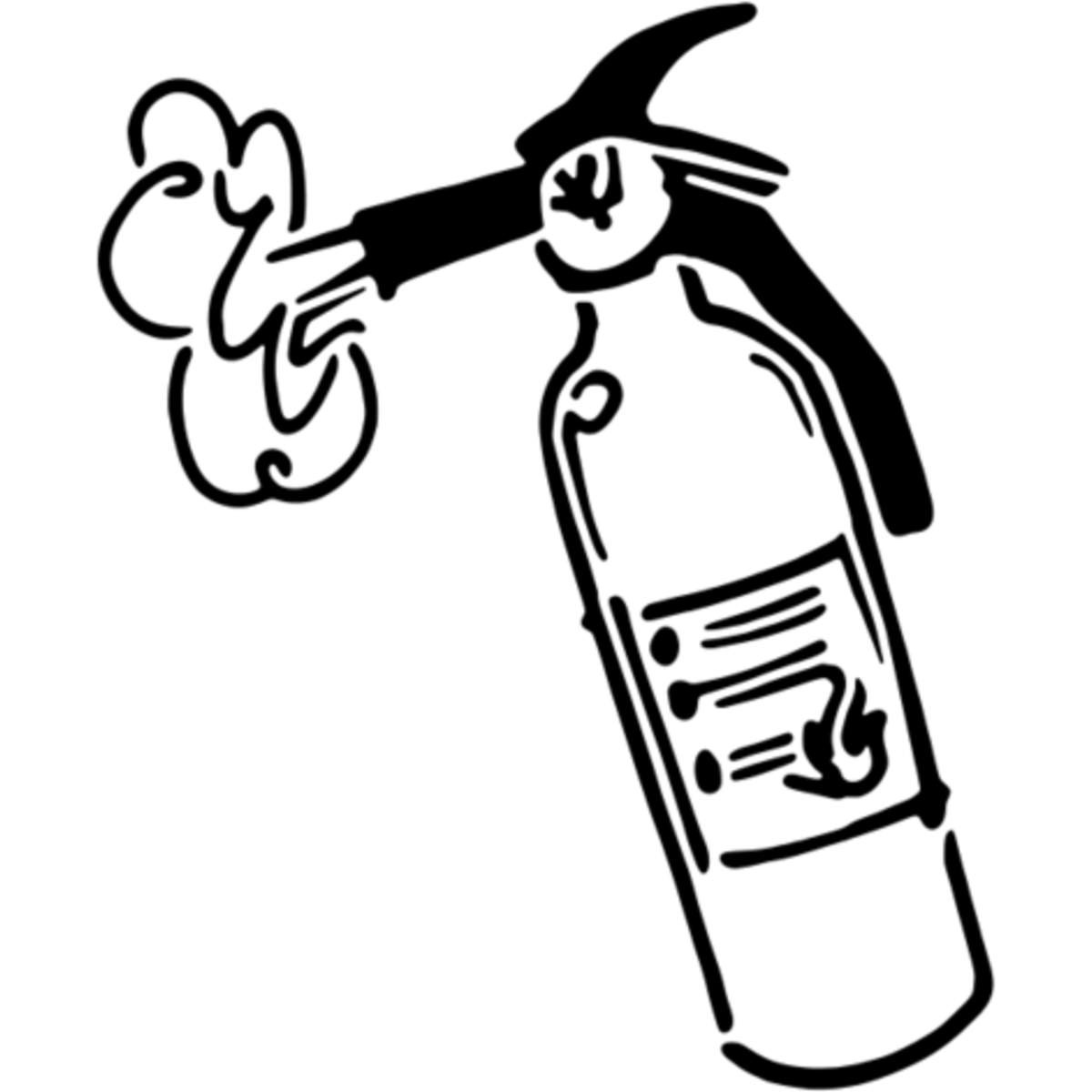 'Fire Extinguisher' Reusable Stencil – Durable Decorative Template for Painting and Spraying on Walls, Tiles, Wood, Fabric & Craft Projects - M (A5) (WS00038336)