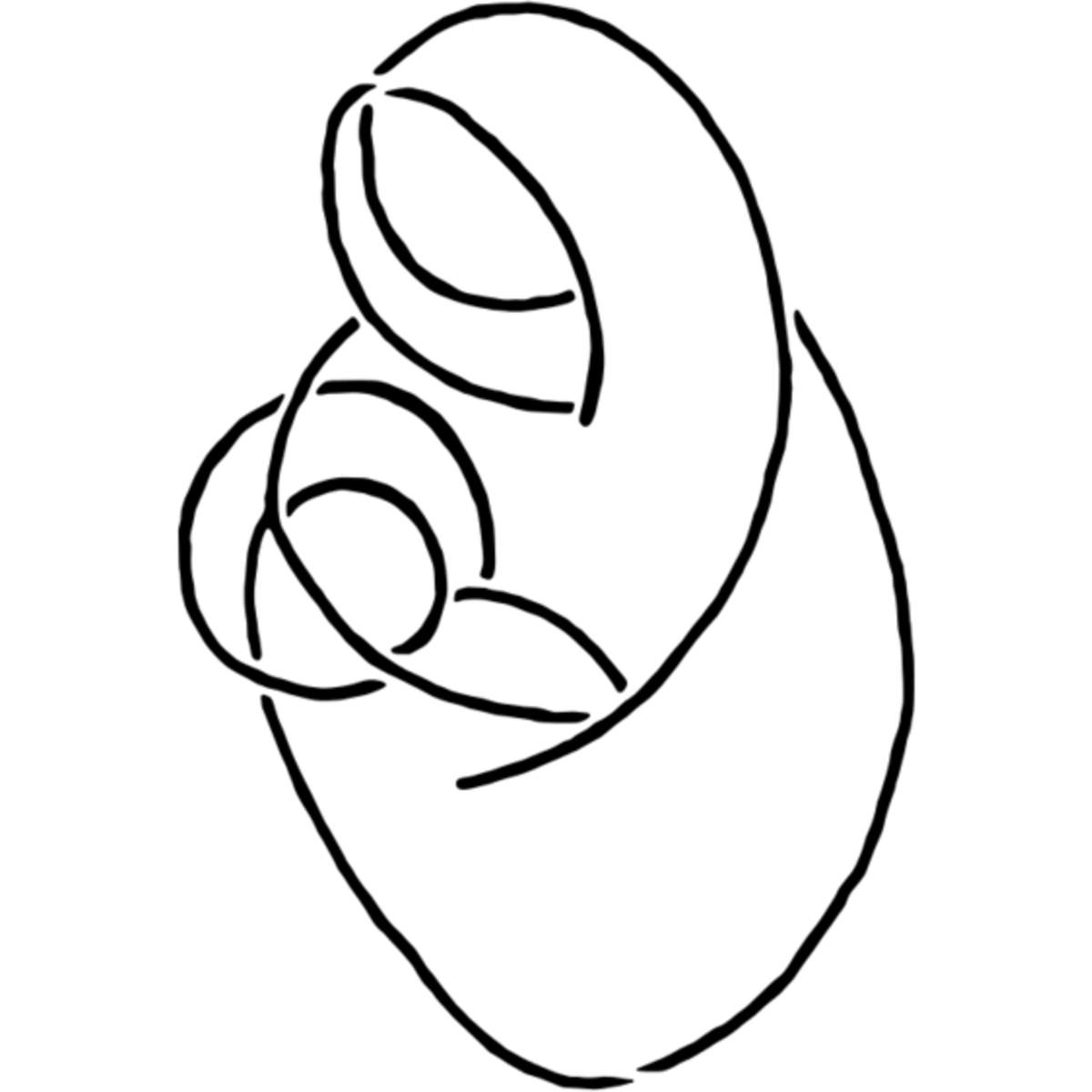 'Abstract Madonna & Child' Reusable Stencil – Durable Decorative Template for Painting and Spraying on Walls, Tiles, Wood, Fabric & Craft Projects - M (A5) (WS00039458)