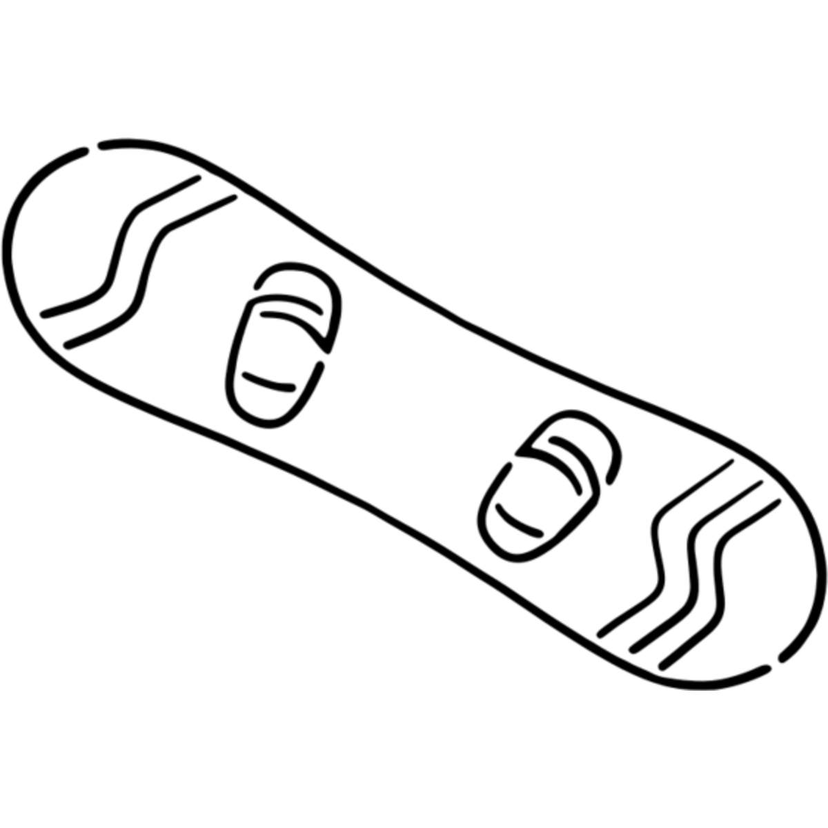 'Snowboard' Reusable Stencil – Durable Decorative Template for Painting and Spraying on Walls, Tiles, Wood, Fabric & Craft Projects - M (A5) (WS00039842)