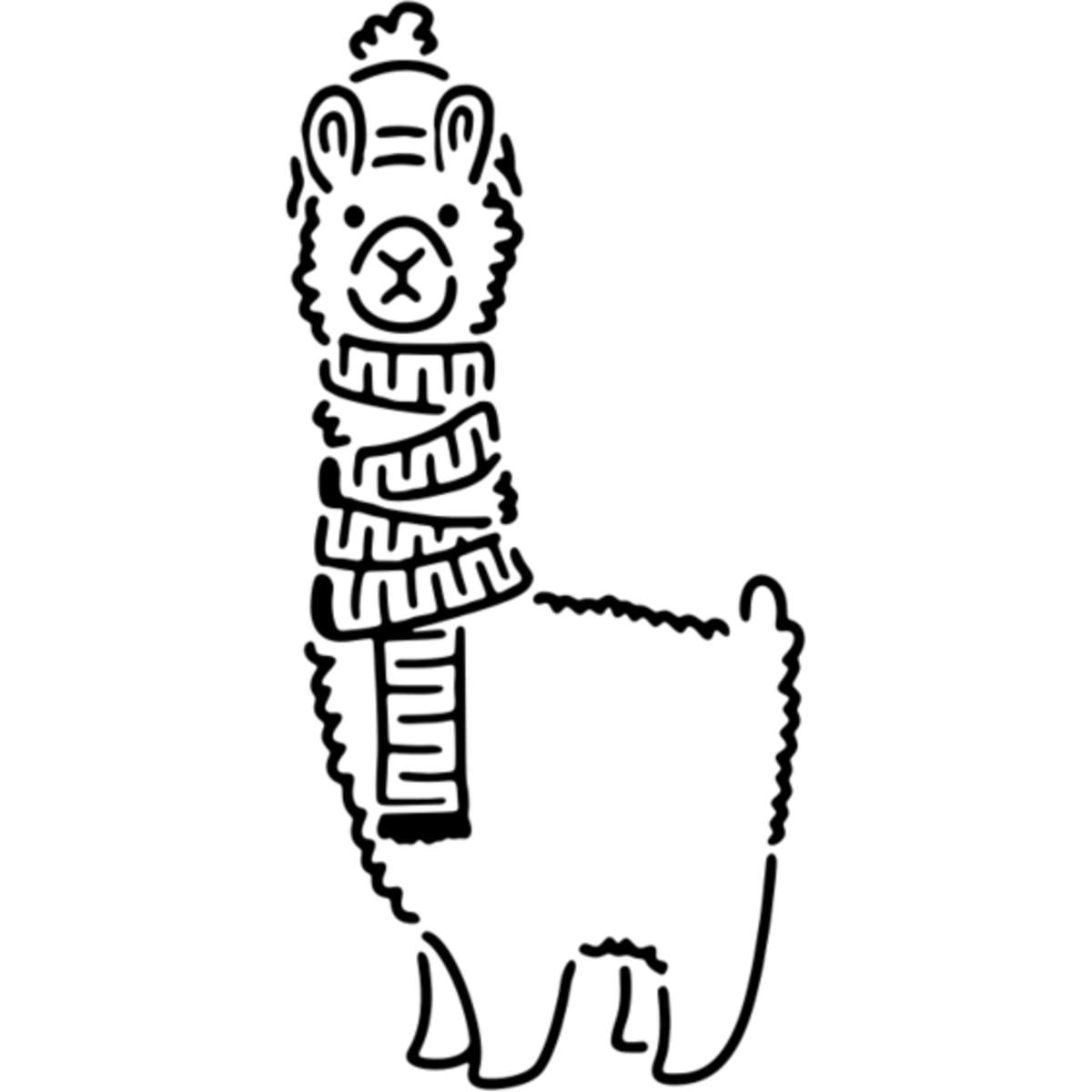 'Knitwear Llama' Reusable Stencil – Durable Decorative Template for Painting and Spraying on Walls, Tiles, Wood, Fabric & Craft Projects - M (A5) (WS00040294)