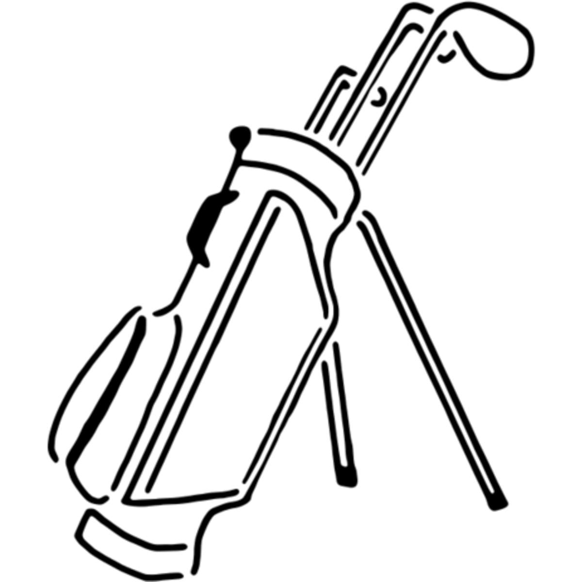 'Golf Bag' Reusable Stencil – Durable Decorative Template for Painting and Spraying on Walls, Tiles, Wood, Fabric & Craft Projects - M (A5) (WS00040794)