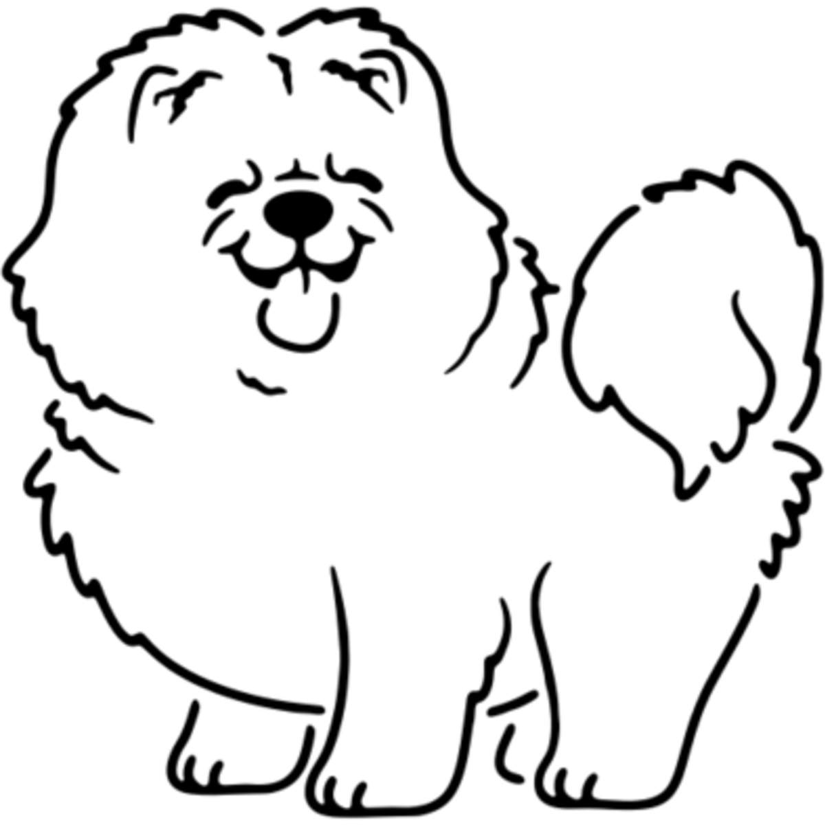 'Chow Chow Dog' Reusable Stencil – Durable Decorative Template for Painting and Spraying on Walls, Tiles, Wood, Fabric & Craft Projects - M (A5) (WS00047033)