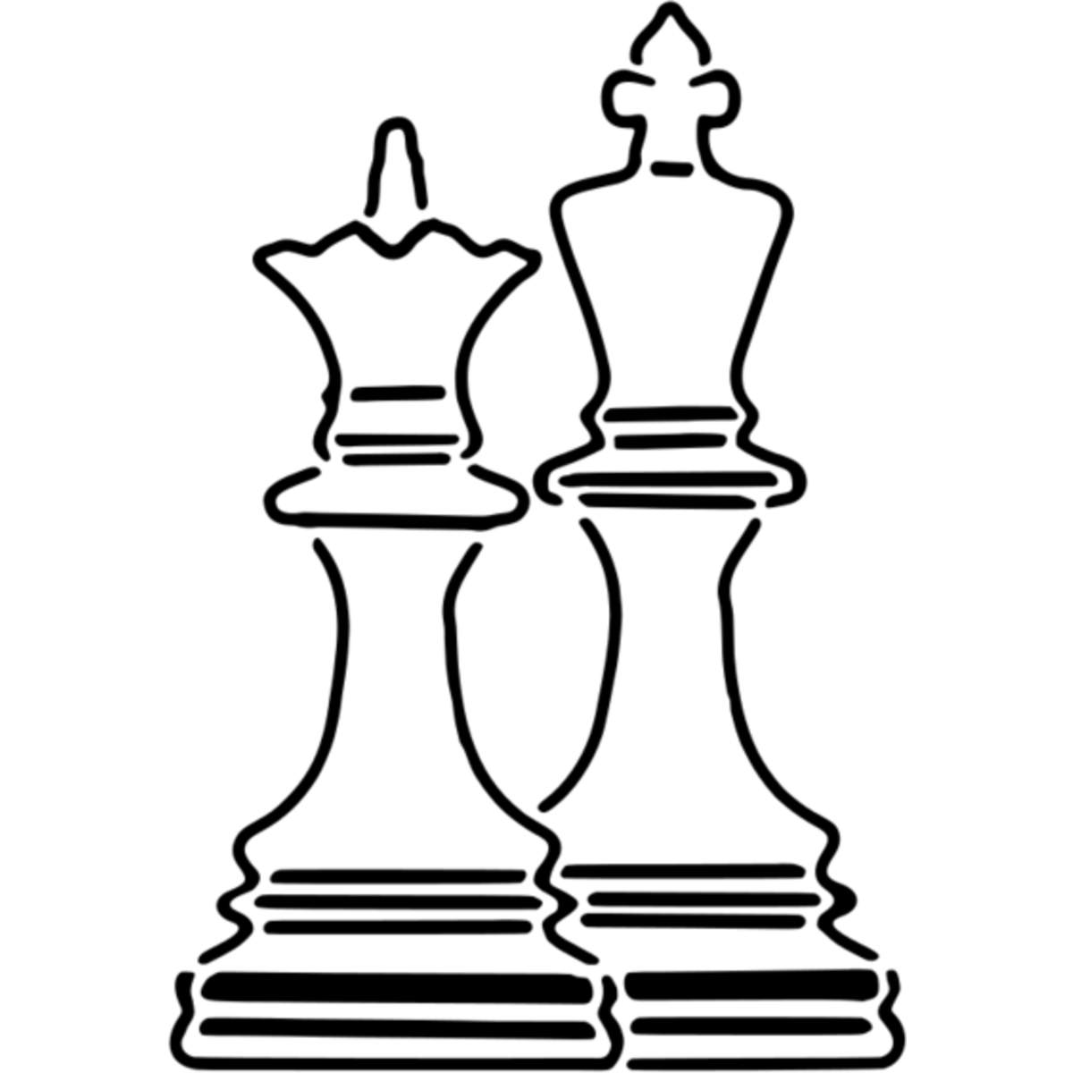 'Chess Queen & King' Reusable Stencil – Durable Decorative Template for Painting and Spraying on Walls, Tiles, Wood, Fabric & Craft Projects - M (A5) (WS00047277)